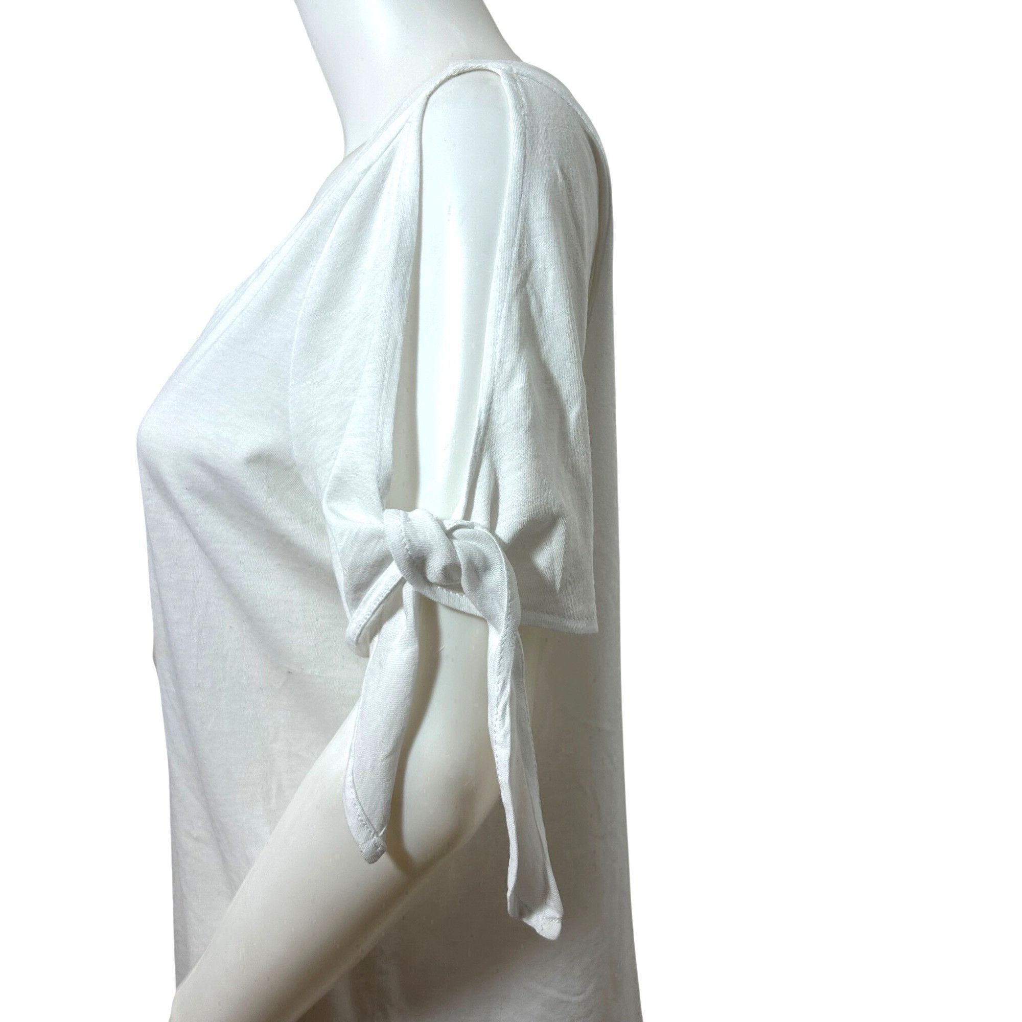 Michael Kors Michael Kors Women’s Top M White Short Sleeve Cold Shoulder Size M / US 6-8 / IT 42-44 - 7 Thumbnail