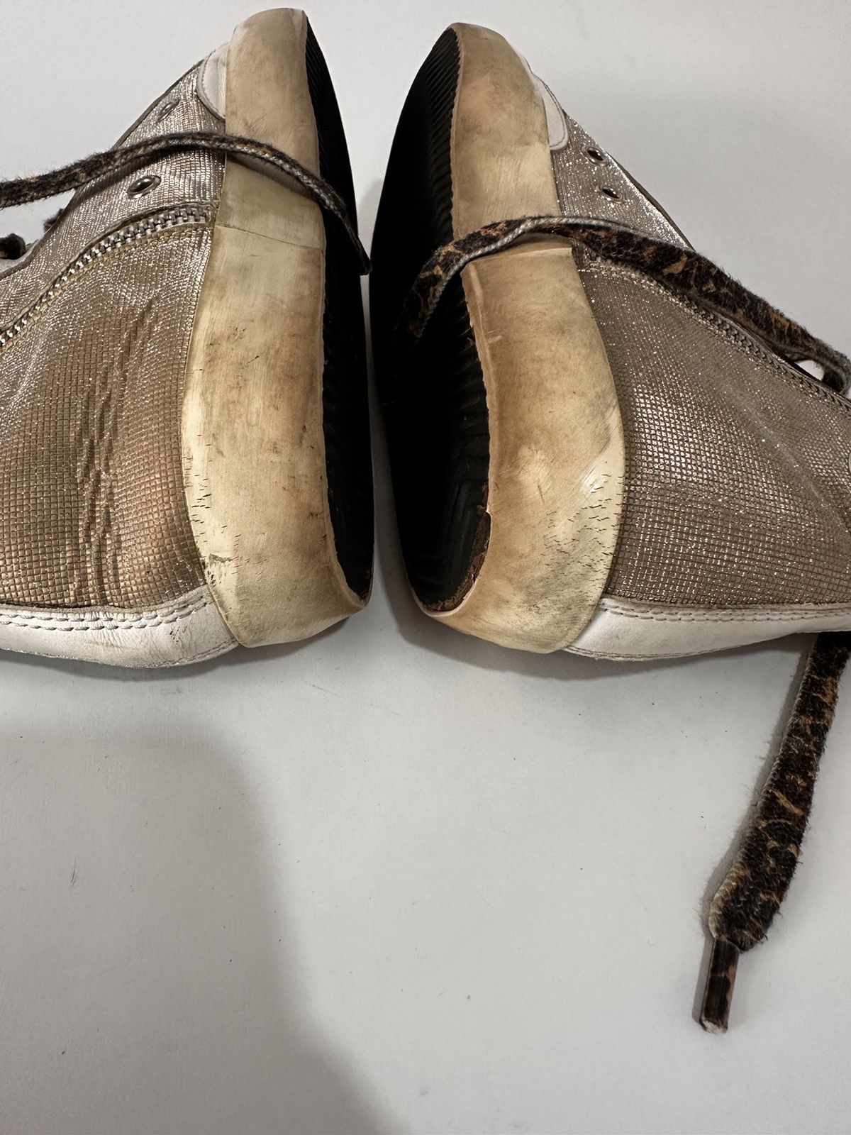 Golden Goose Golden Goose Glitter Finish With Leopard-print laces. Size US 7 / EU 40 - 10 Thumbnail
