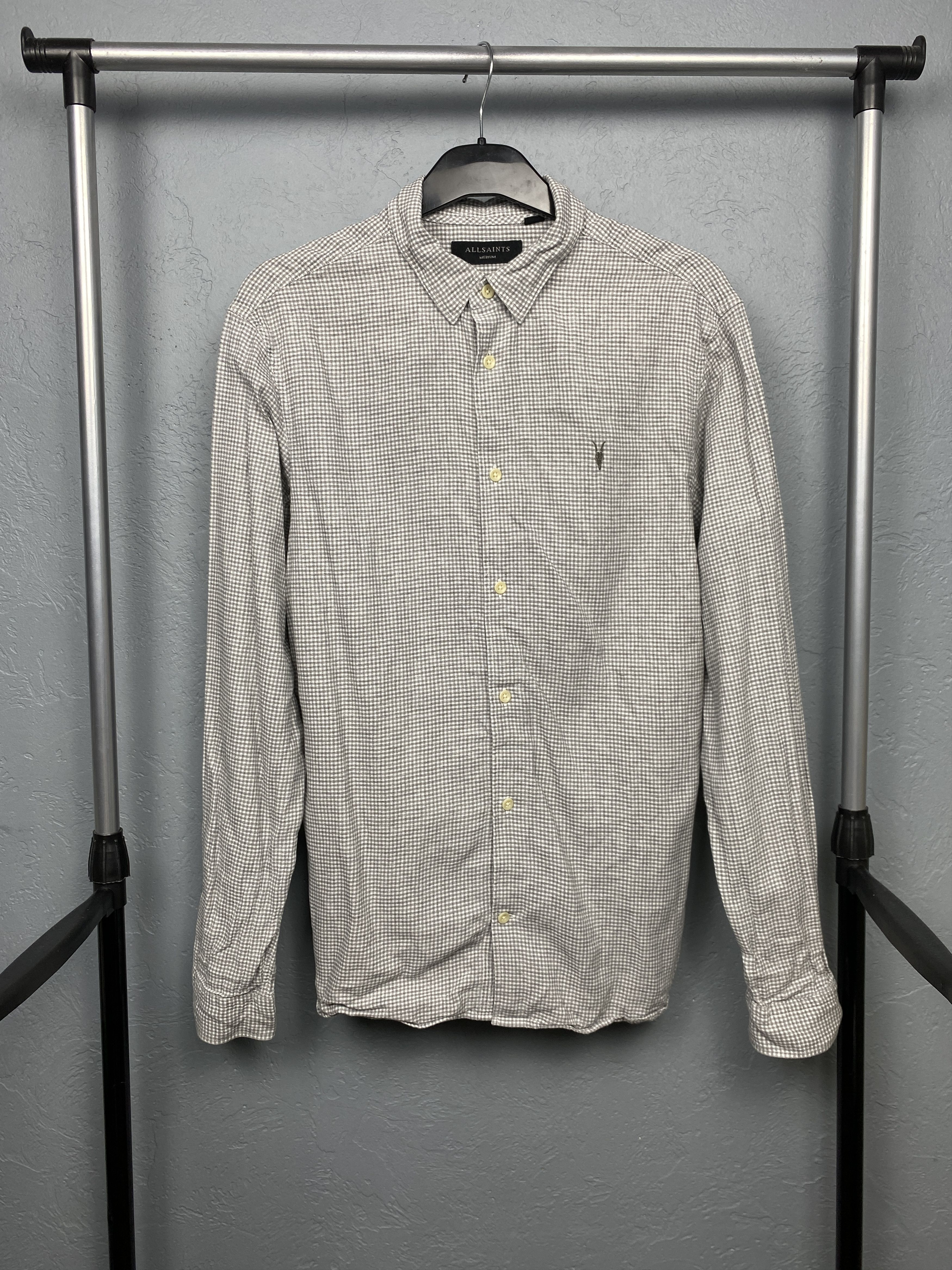 Allsaints Allsaints Mens Woodrow Long Sleeve Check Shirt Size US M / EU 48-50 / 2 - 1 Thumbnail
