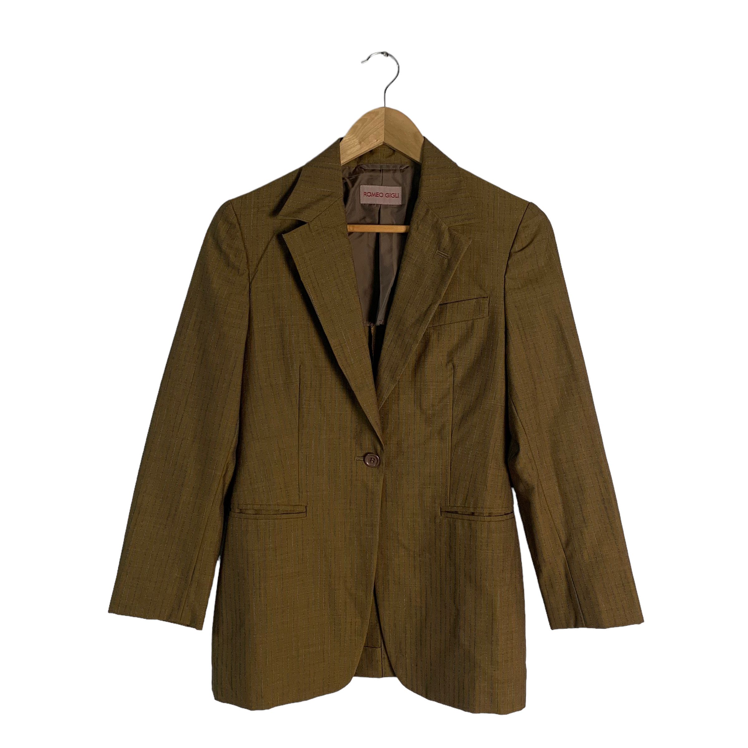 image of Romeo Gigli Blazer Jacket in Brown, Women's (Size Small)