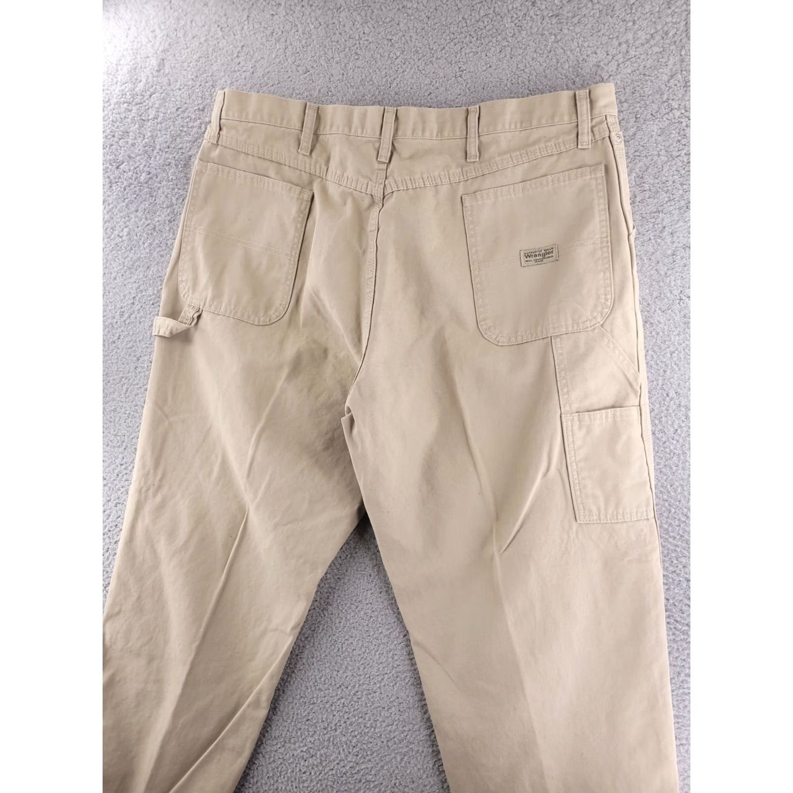 Wrangler Wrangler Pants Mens 42x31 Canvas Cargo Cotton Work Beige Brown Tan Canvas Cargo Wrangler Pants Mens 42x31 Beige Size US 42 / EU 58 - 2 Thumbnail