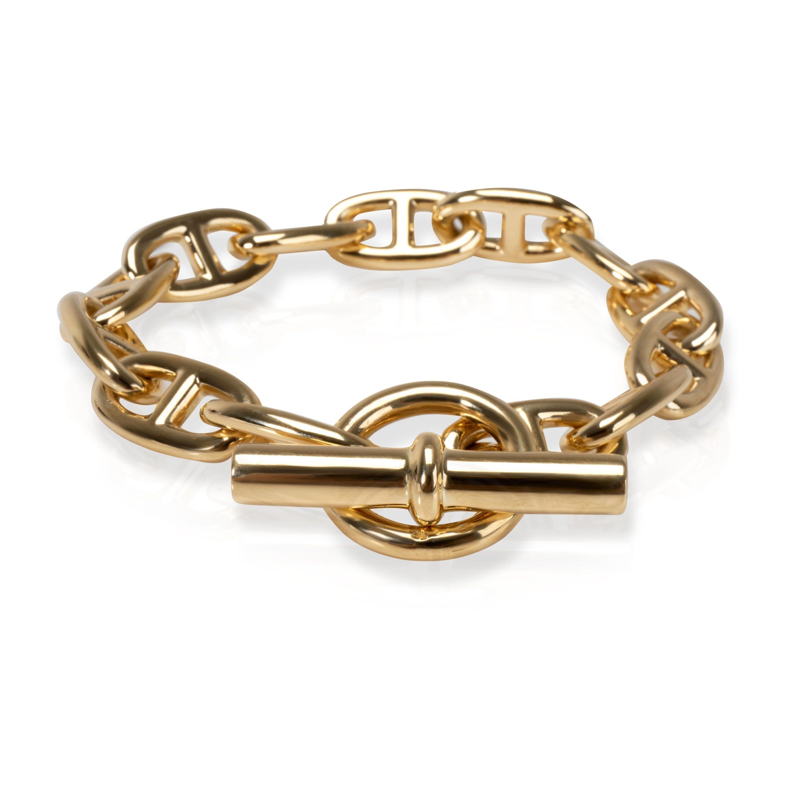 image of Hermes Chaine D'ancre Toggle Bracelet In 18K Yellow Gold, Women's