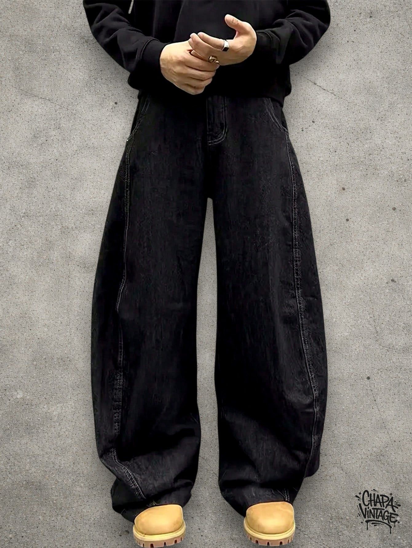 Vintage Baggy dark blue jeans Size US 32 / EU 48 - 1 Thumbnail