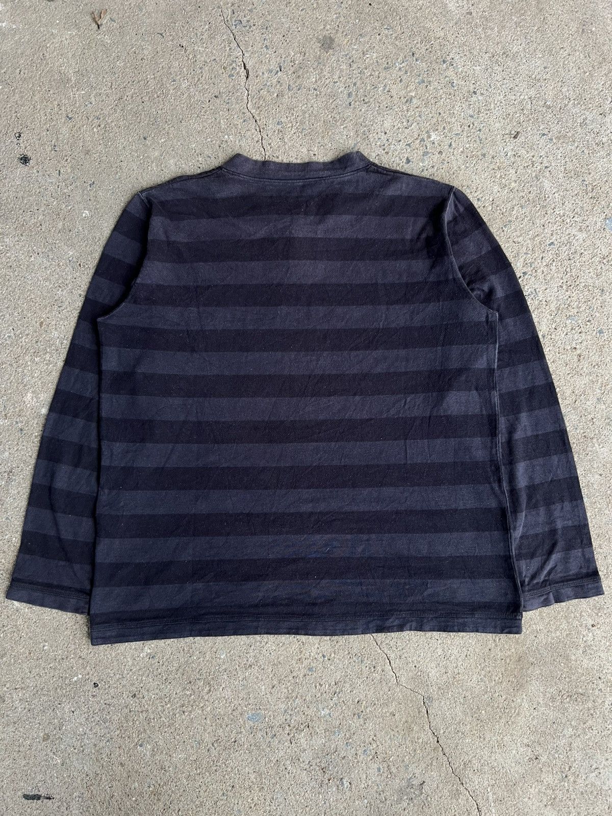 Japanese Brand Avant Garde* Faded Japan Striped Long Sleeve Sweatshirt Size US S / EU 44-46 / 1 - 4 Thumbnail
