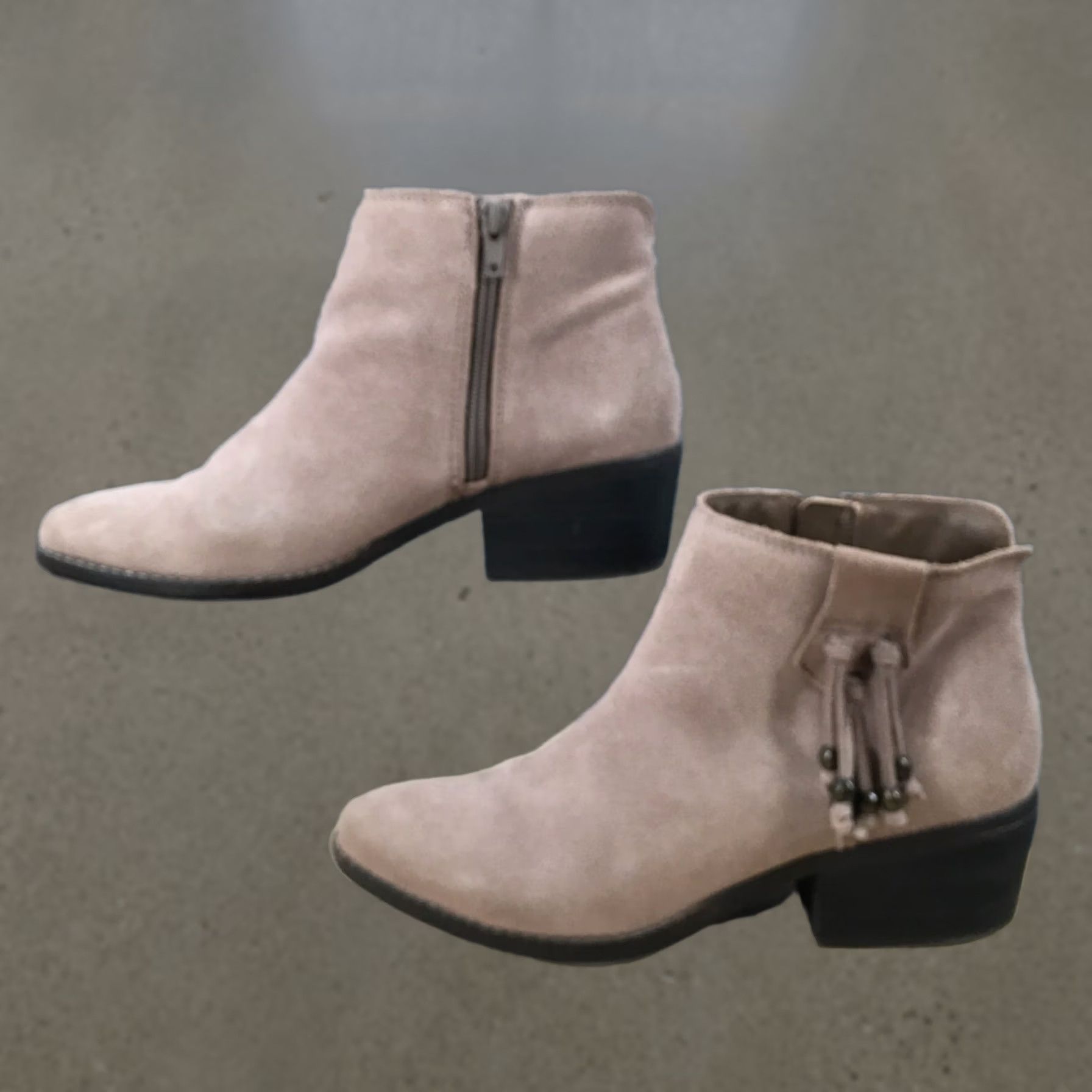 Vintage White Mountain Boots Womens 8.5 M Havana Ankle Booties Beige Leather Zip Boots Size US 9 / IT 39 - 1 Thumbnail