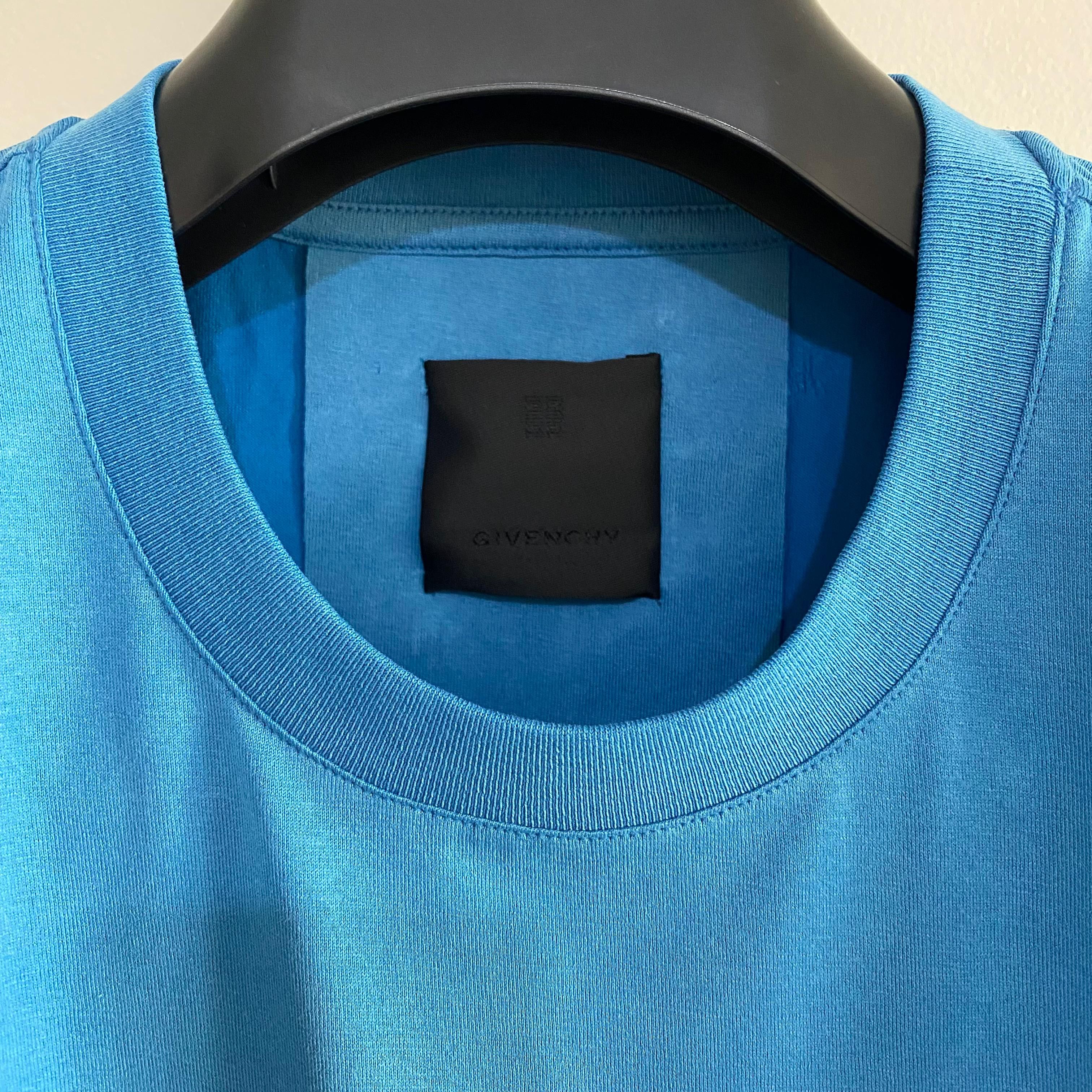 Givenchy x Josh Smith Blue Reaper Logo Print T-Shirt Size US M / EU 48-50 / 2 - 2 Thumbnail