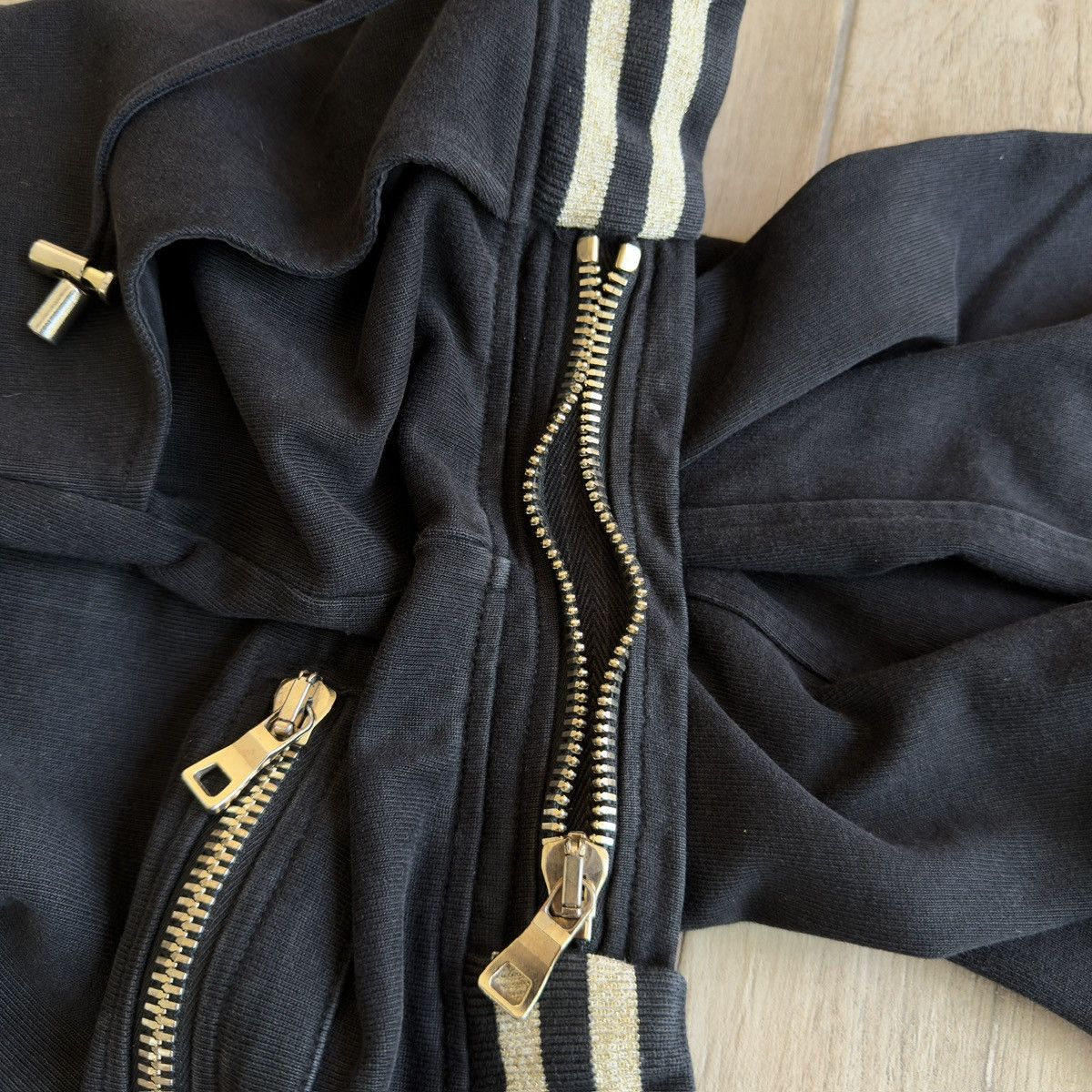 Balmain Gold Gimmick Zipper Jogger Biker Sweatpants Size US 28 / EU 44 - 6 Thumbnail