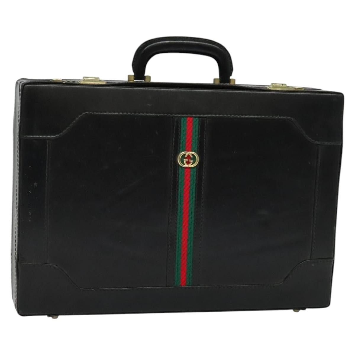 Gucci GUCCI Web Sherry Line Attache Case Hand Bag Leather Red Size ONE SIZE - 1 Thumbnail