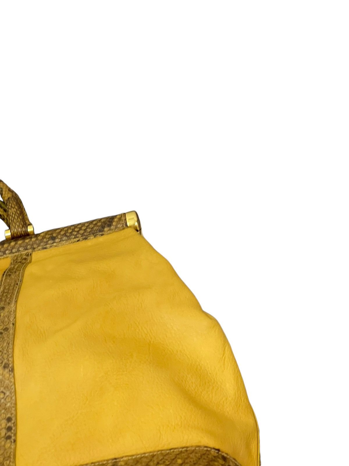 Genuine Leather Full Leather Python Vtg Elegance Italy Hand Bag 1🟩0 Size ONE SIZE - 17 Thumbnail