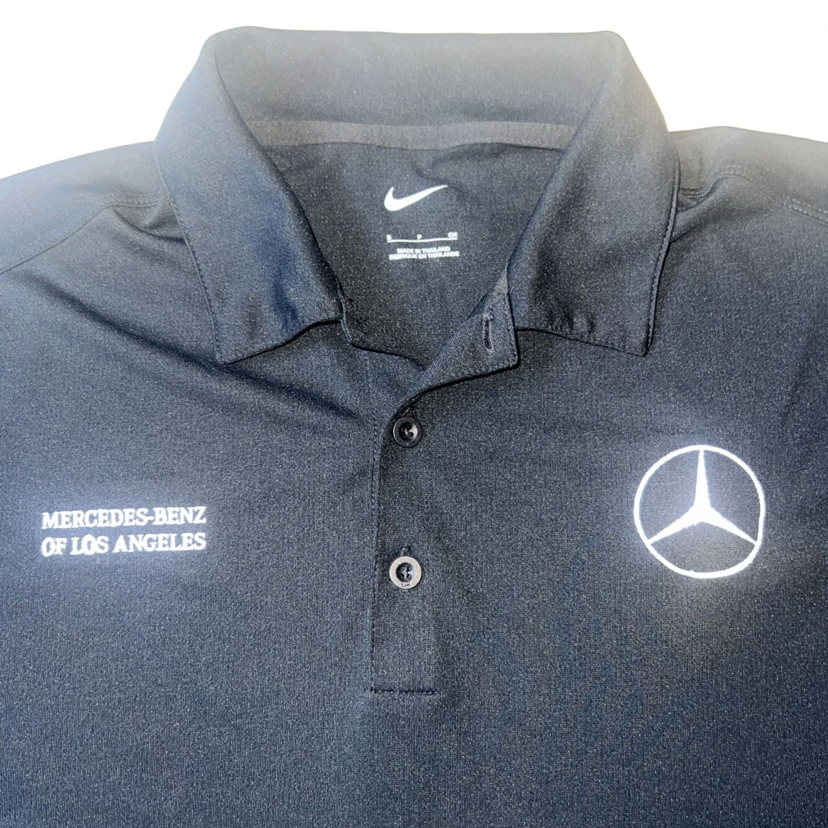 Nike VINTAGE: No Nike Polo Shirt Men's S Black Polyester Blend Spandex Embroidered Mercedes-Benz Of Los Angeles Racing Logo Official New Size US S / EU 44-46 / 1 - 2 Thumbnail