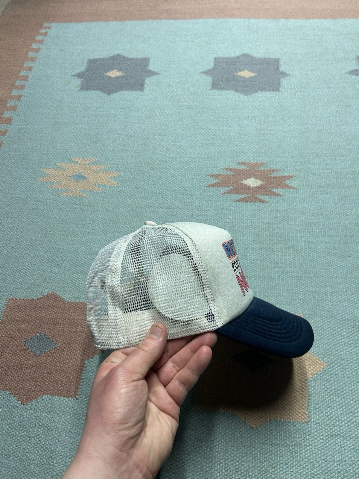 Vintage Vtg trucker hat retired 3 reasons no boss work worries NOS Size ONE SIZE - 8 Thumbnail