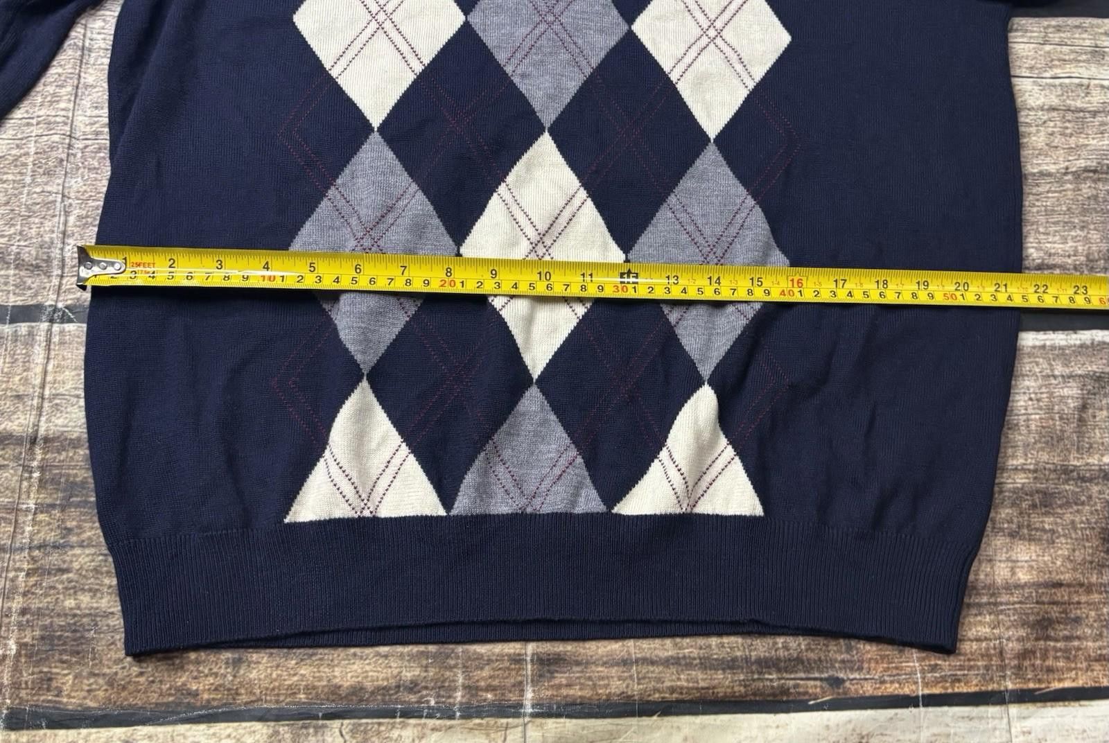 Banana Republic Banana Republic Sweater Mens L Merino Wool Argyle Diamond Size US L / EU 52-54 / 3 - 10 Thumbnail