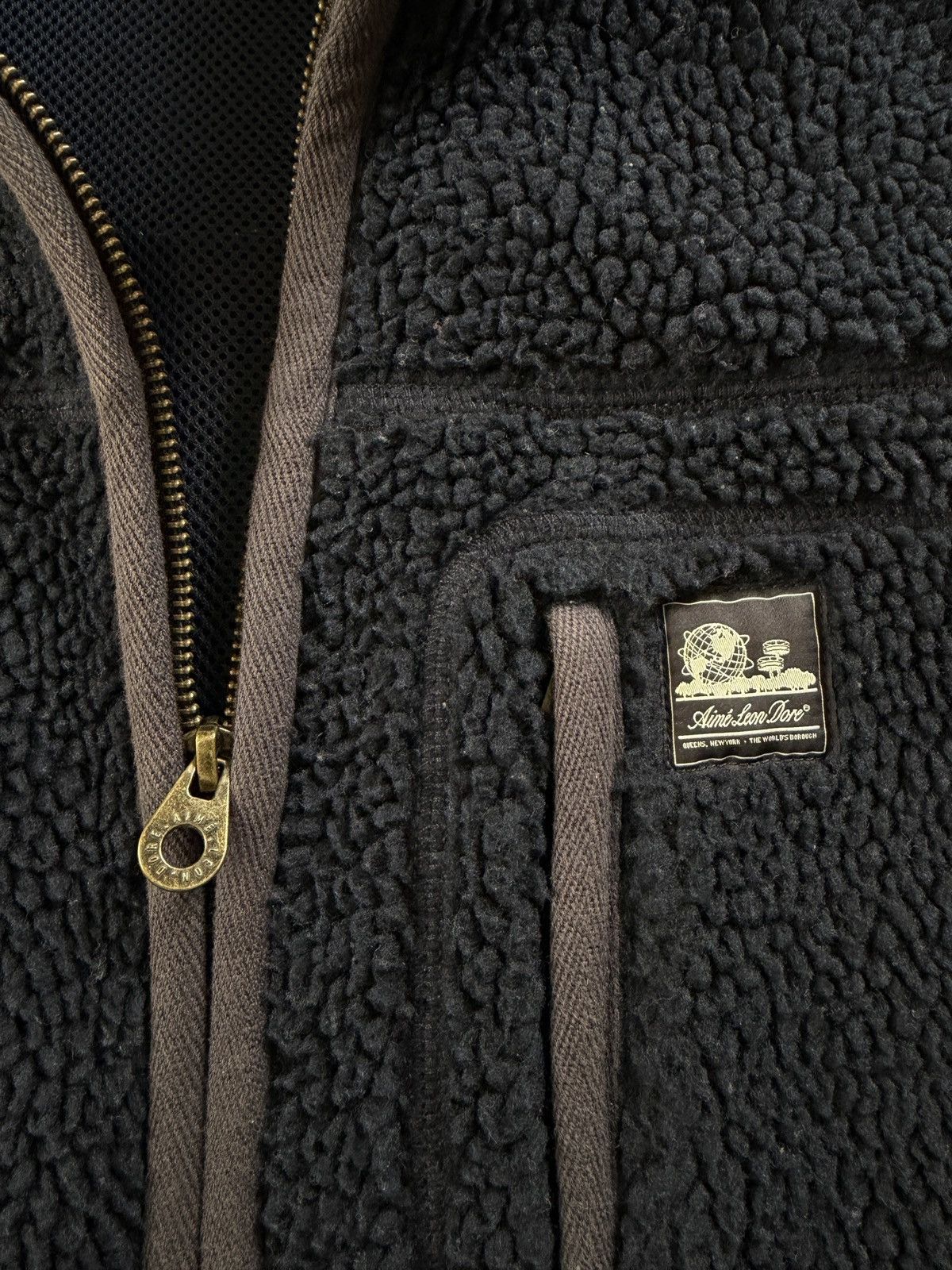 Aime Leon Dore Unisphere Fleece Jacket Navy (FW21) Size US M / EU 48-50 / 2 - 4 Thumbnail