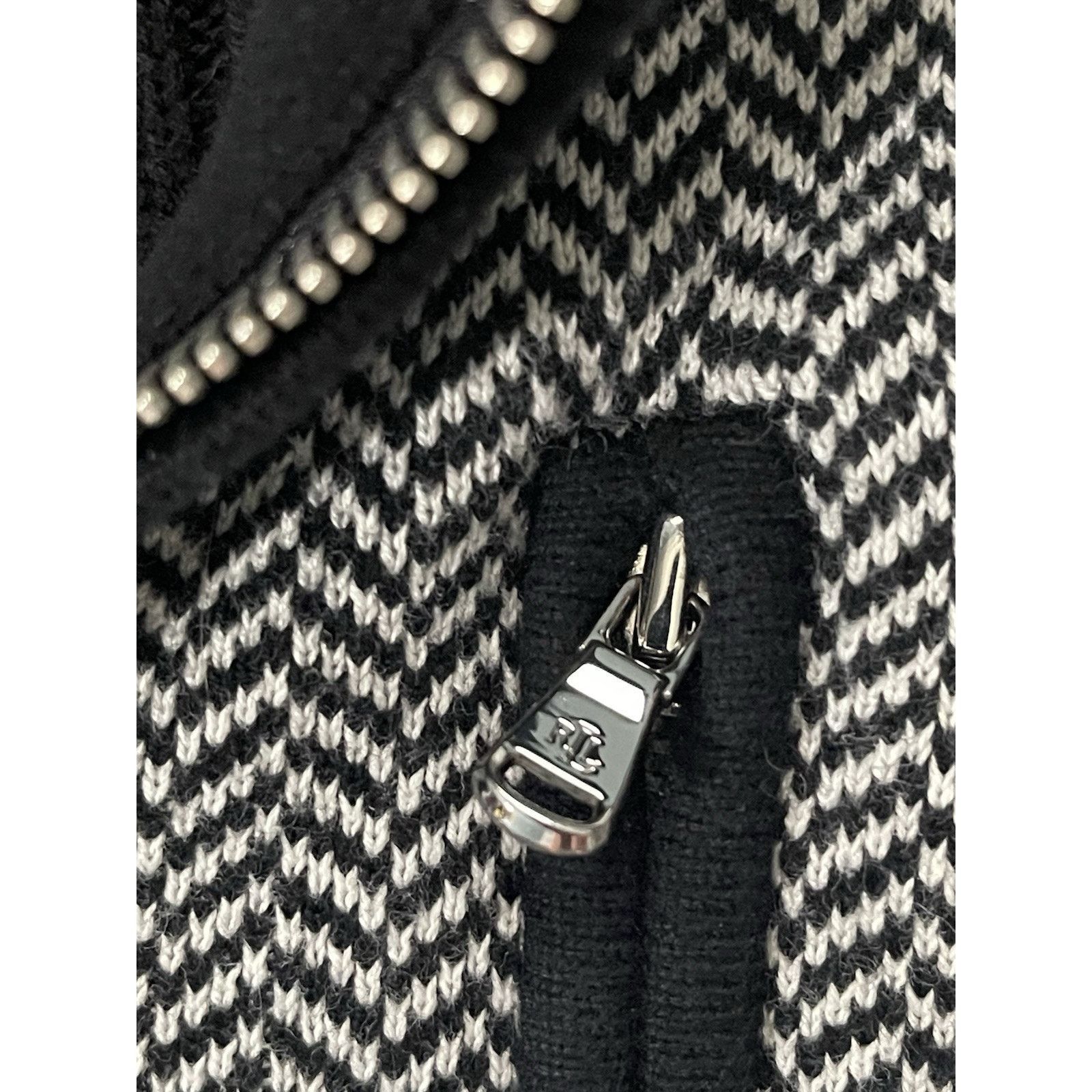Polo Ralph Lauren Ralph Lauren Black And White Herringbone Cotton Knit Large Size L / US 10 / IT 46 - 5 Thumbnail