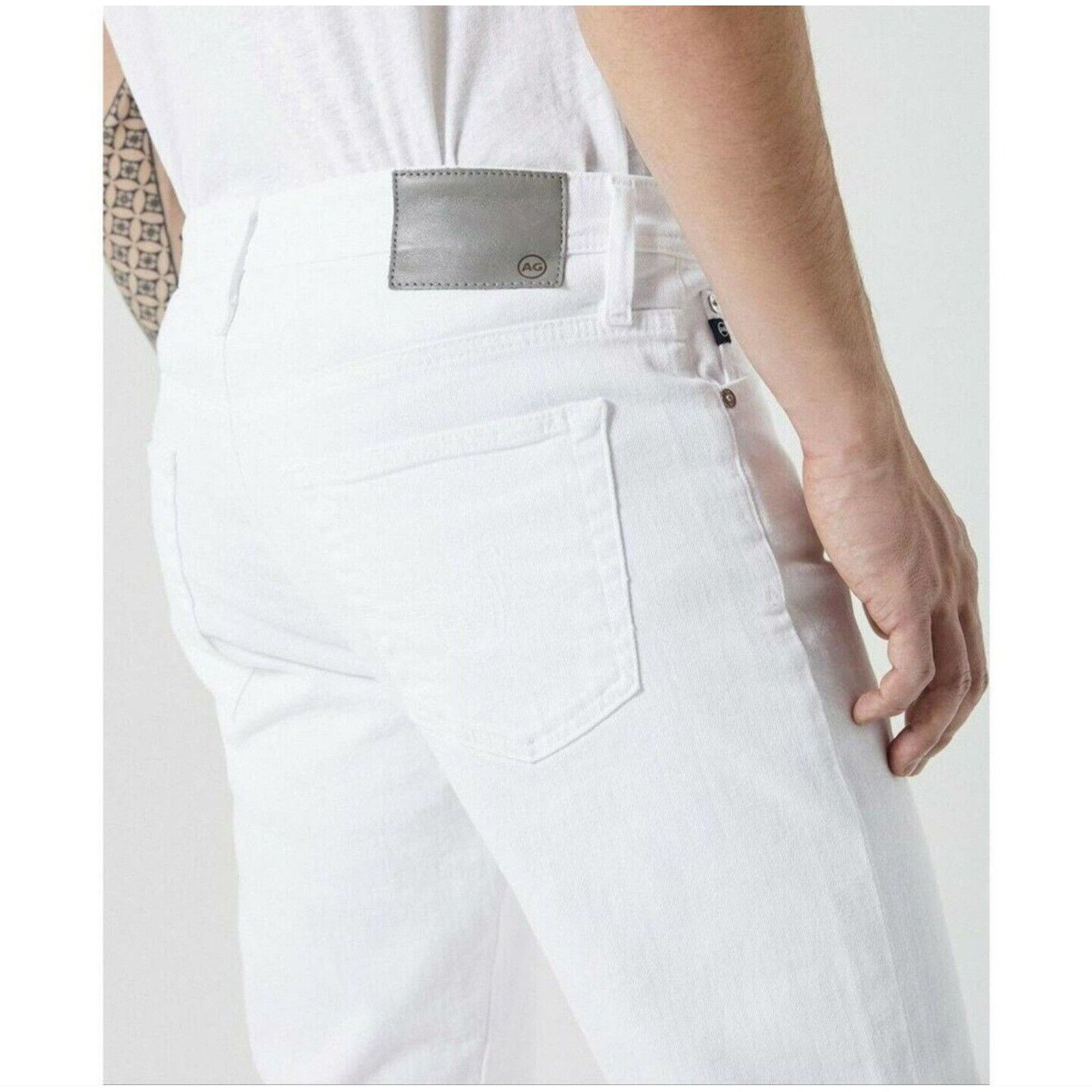 AG Adriano Goldschmied AG Adriano Goldschmied The Everett Slim 5 Pocket Pants White Size US 30 / EU 46 - 5 Thumbnail