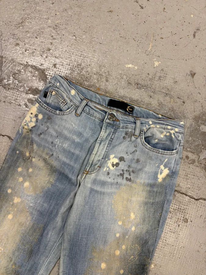 Roberto Cavalli AW2007 Cavalli Light Jeans Denim Distressed Gold Embroidered Jeans Size 26" / US 2 / IT 38 - 5 Thumbnail
