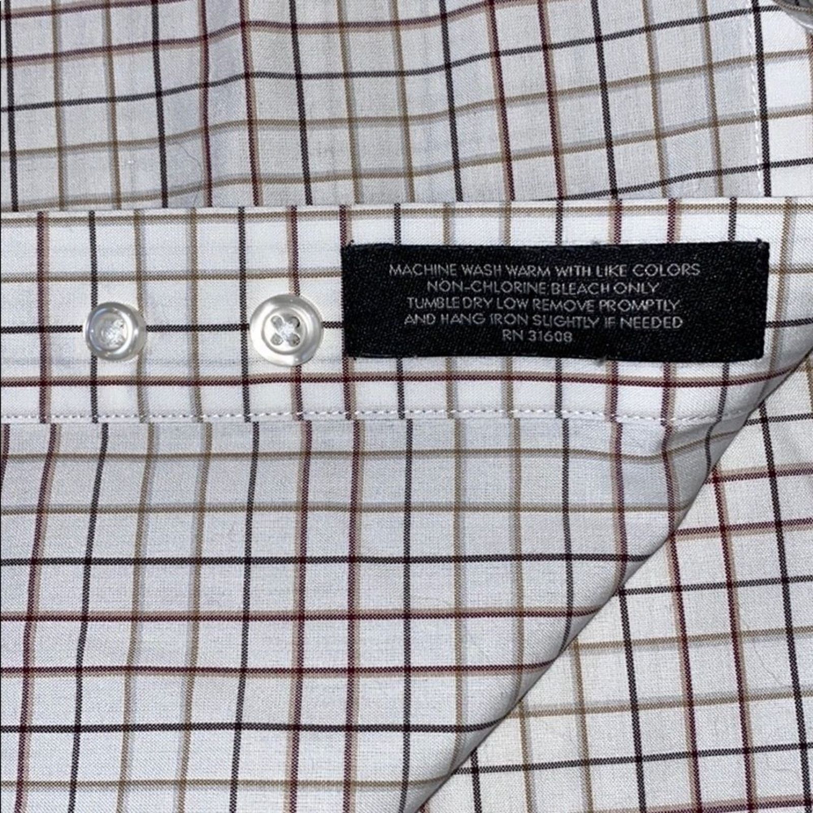 Jos. A. Bank Joseph A. Bank Button Down Shirt Brown and White | Sz M Size US M / EU 48-50 / 2 - 4 Thumbnail