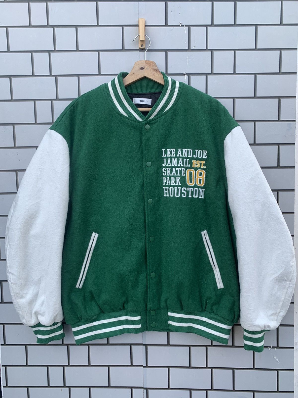 Japanese Brand Japanese Brand Wego Houston Varsity Jacket Size US L / EU 52-54 / 3 - 2 Thumbnail