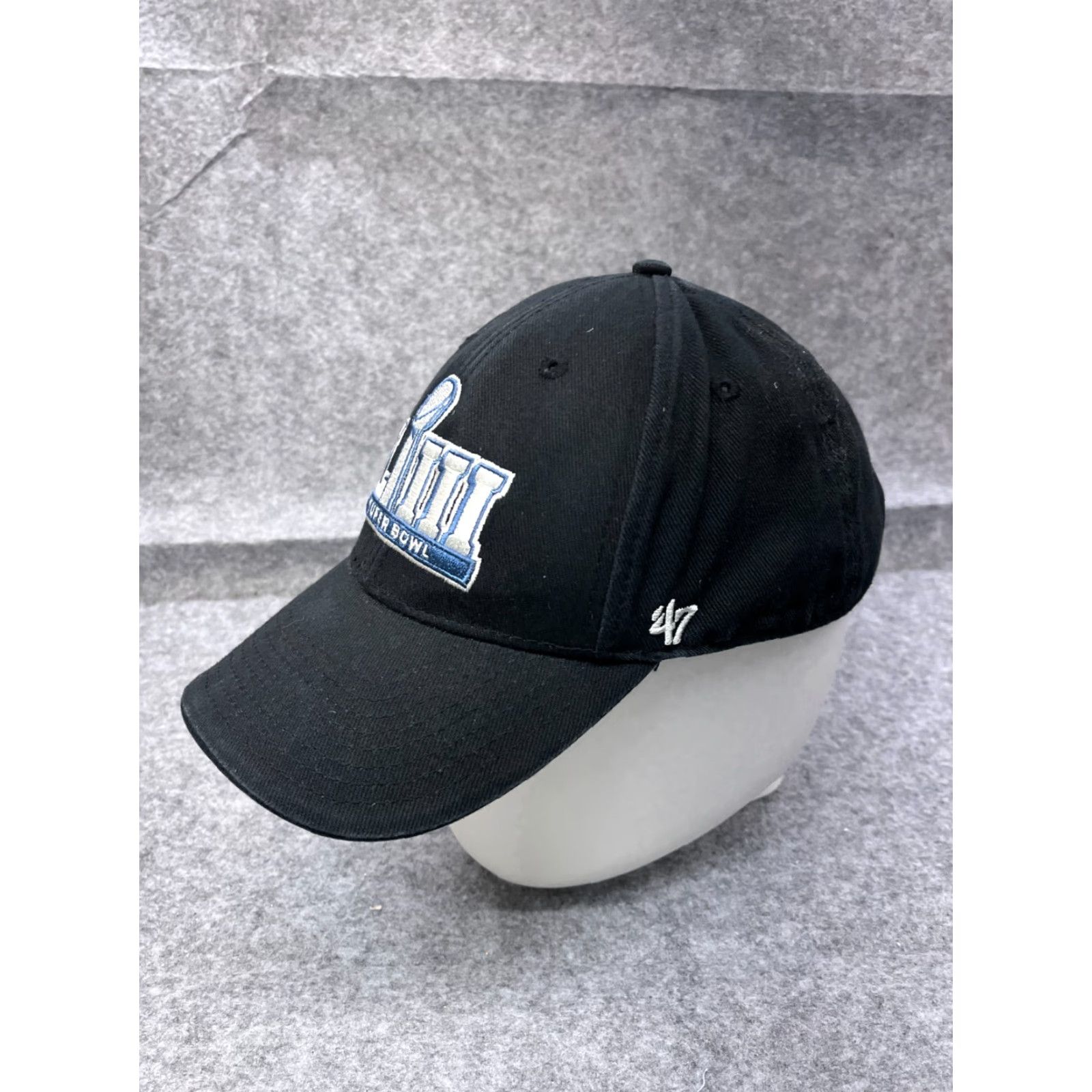 NFL '47 Super Bowl LIII Hat Cap Strap Back Adult One Size Black NFL 100% Cotton Size ONE SIZE - 4 Thumbnail