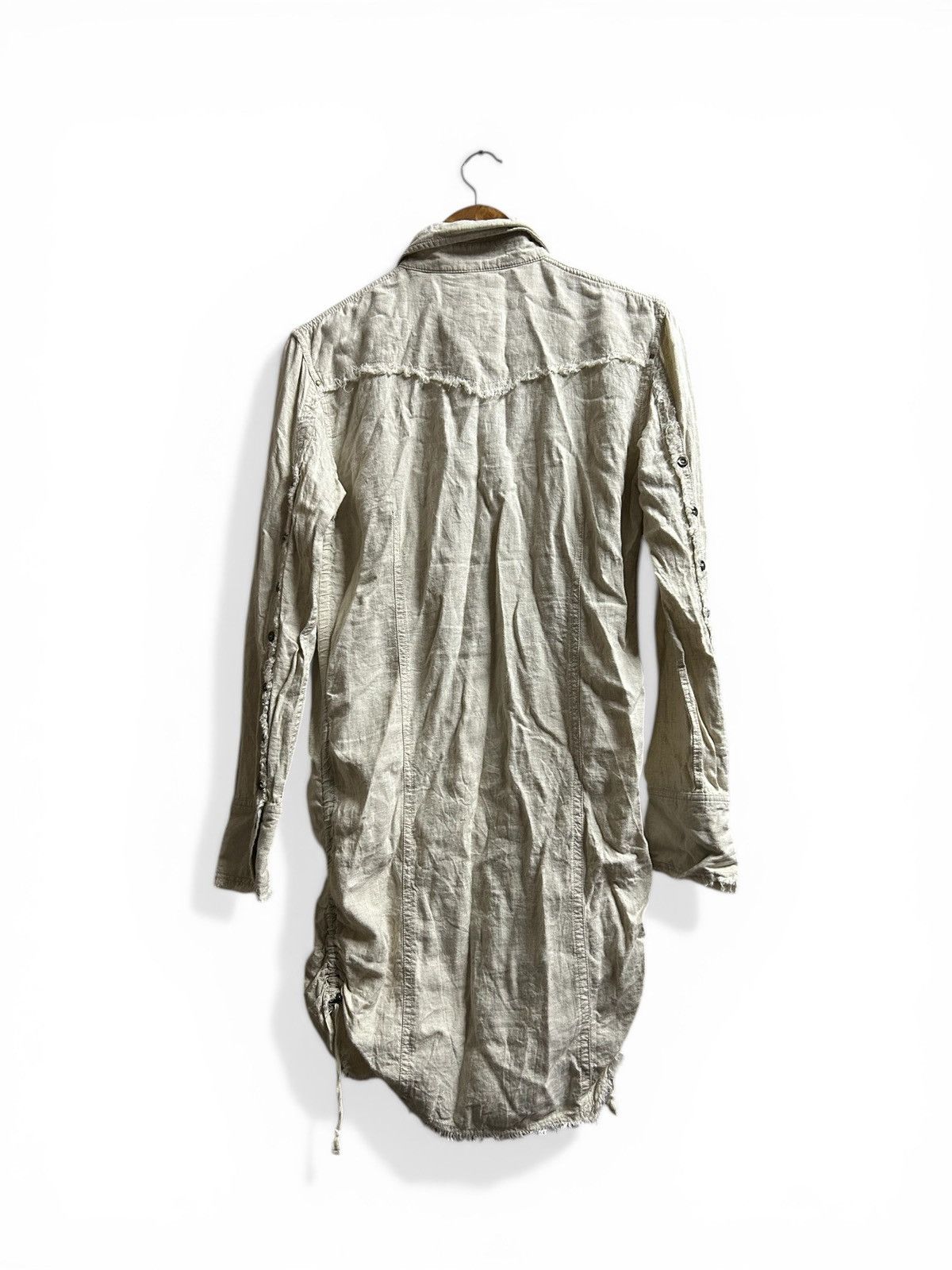 GOA Archival Distressed Linen Blend Tunic Shirt/Duster Size US XXL / EU 58 / 5 - 3 Thumbnail
