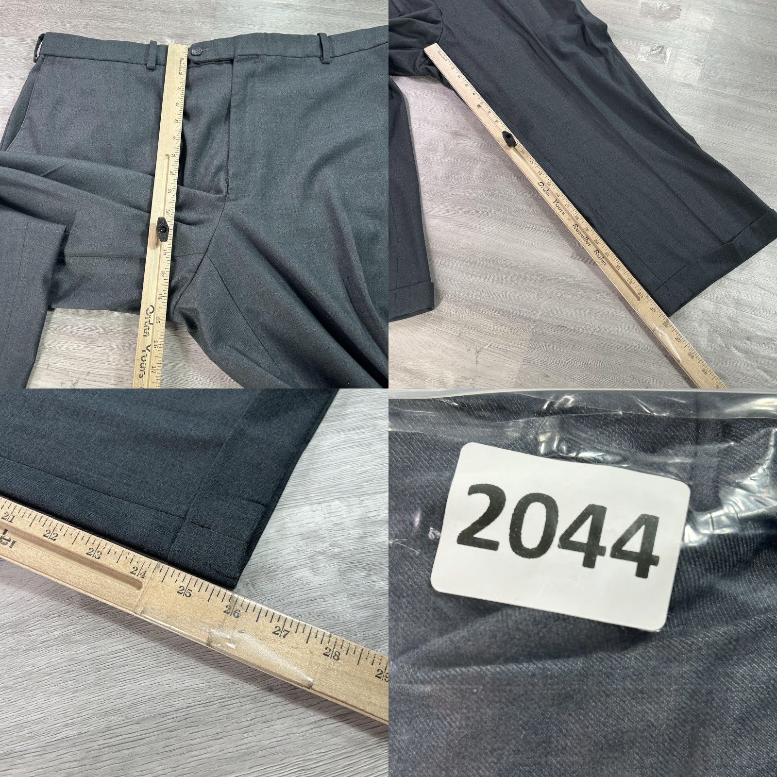 Vintage Caravelli Suit Mens 50R Jacket 42x26 Pants Gray Solid 2 Piece Dress Business Size 50R - 10 Thumbnail