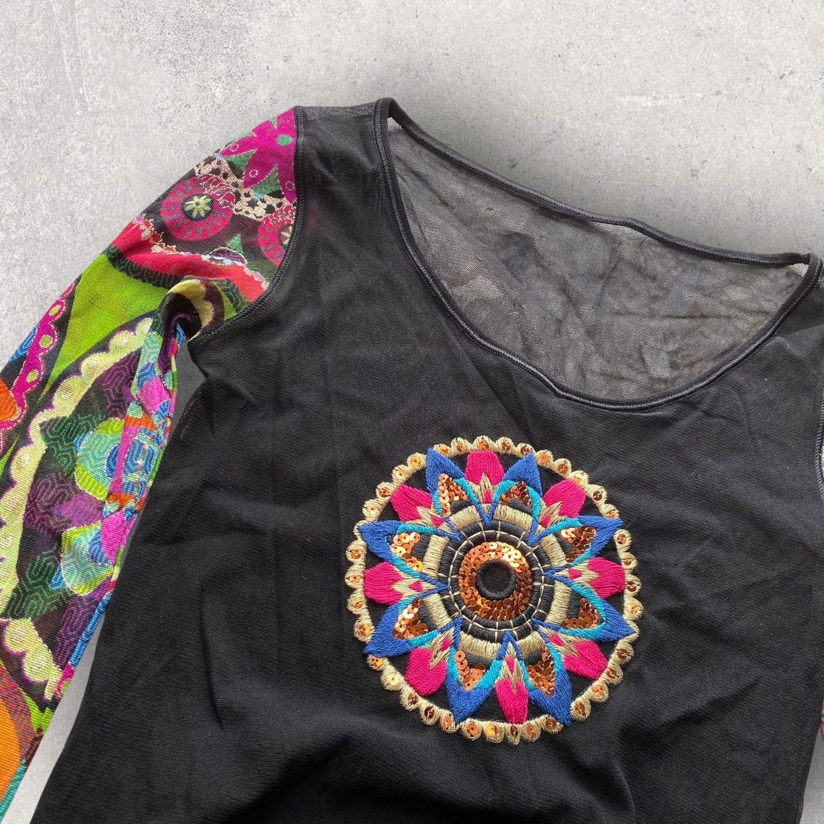Hysteric Glamour 00s Jean Paul Gaultier Style Long Sleeve T Shirt Tee Y2K Size M / US 6-8 / IT 42-44 - 7 Thumbnail