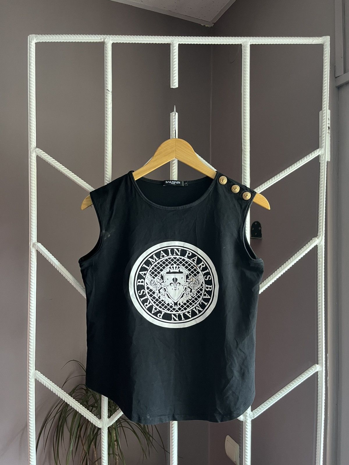Balmain Vintage Balmain Tank Top Size L / US 10 / IT 46 - 1 Thumbnail