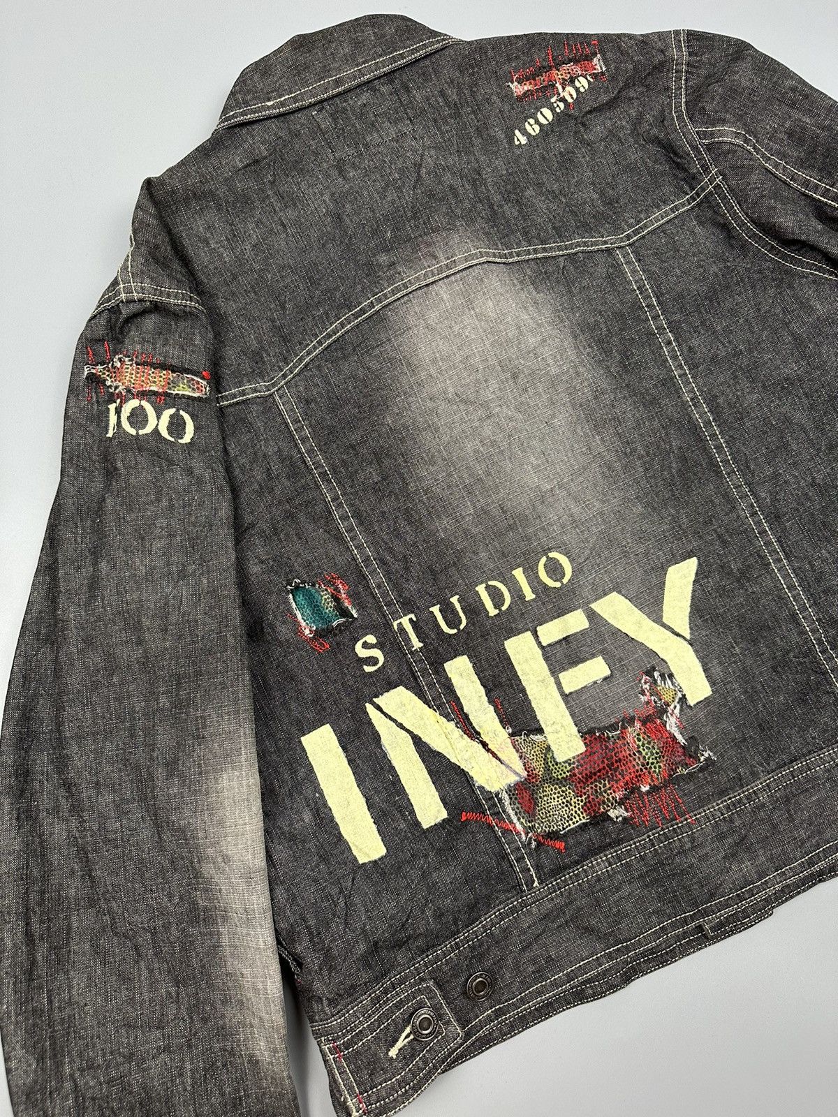 Japanese Brand Distressed K Company Sashiko Boro Denim Jacket Size US L / EU 52-54 / 3 - 11 Thumbnail
