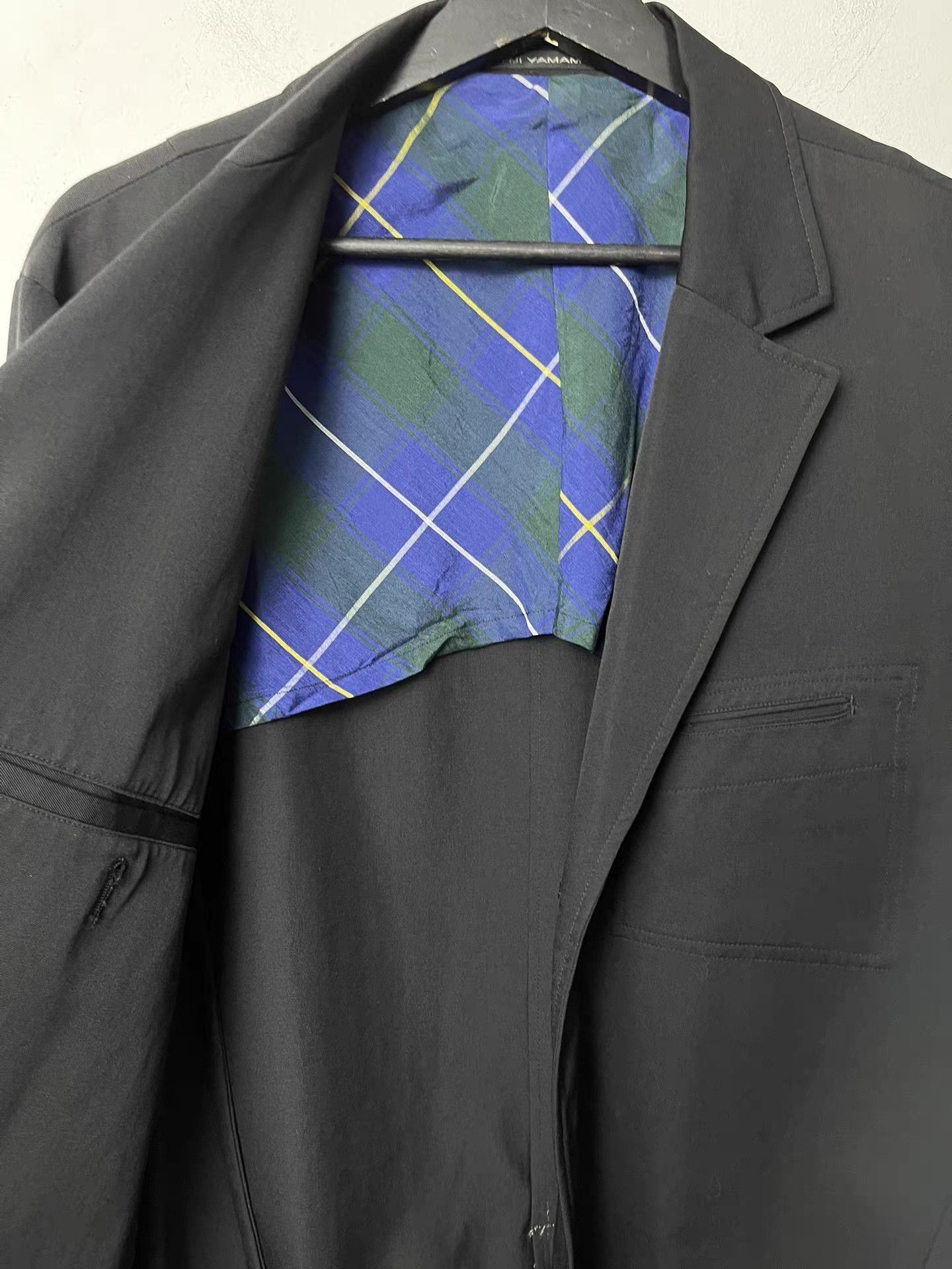 Yohji Yamamoto yohji yamamoto y's for men Patchwork Fringed Wool Blazer K20 Size US XL / EU 56 / 4 - 4 Thumbnail