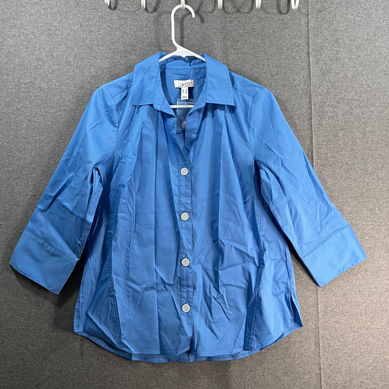 Denim & Co. Denim & Co. Coolmax Cotton Shirt Marine Blue Size Small Size S / US 4 / IT 40 - 1 Thumbnail