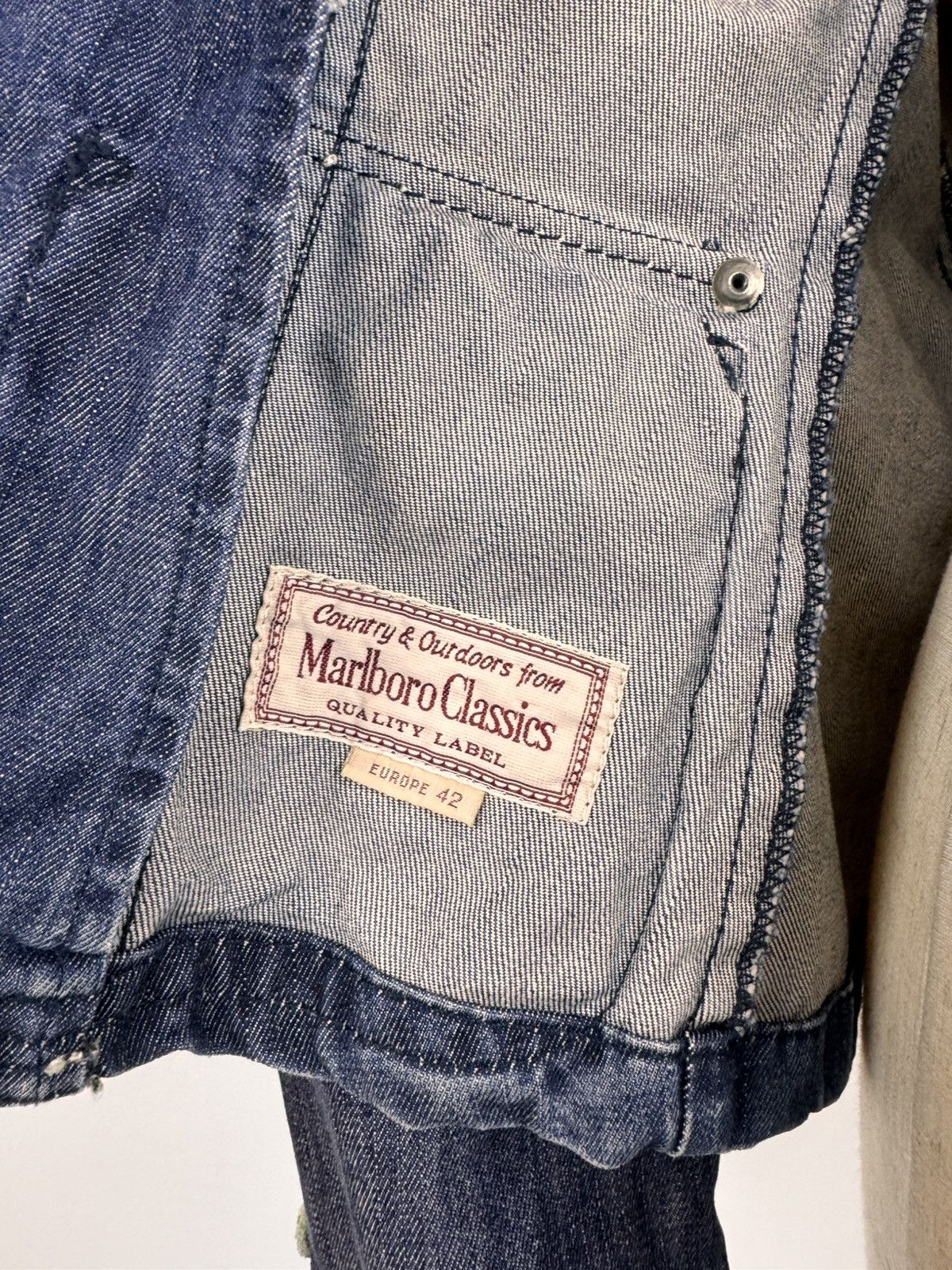 Marlboro Classics Vintage Marlboro Classics Western denim Blazer Jacket Size M / US 6-8 / IT 42-44 - 14 Thumbnail