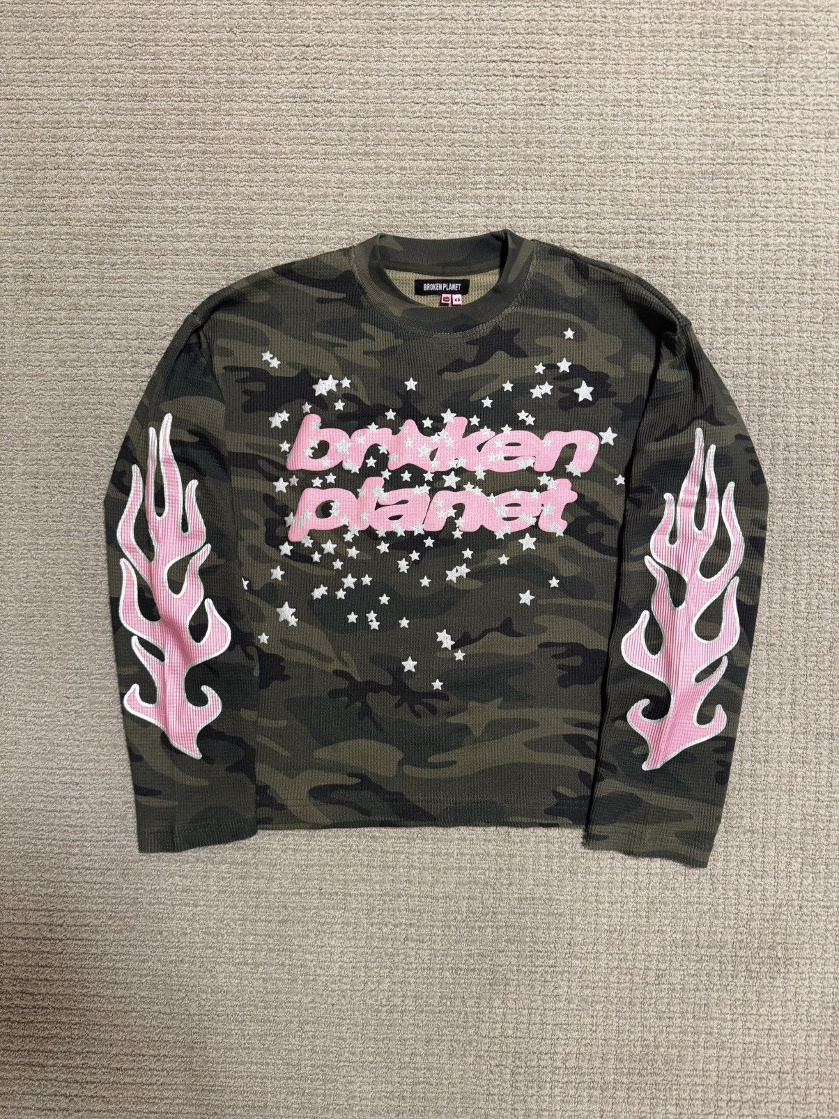 Broken Planet Star Camo Waffle Long Sleeve