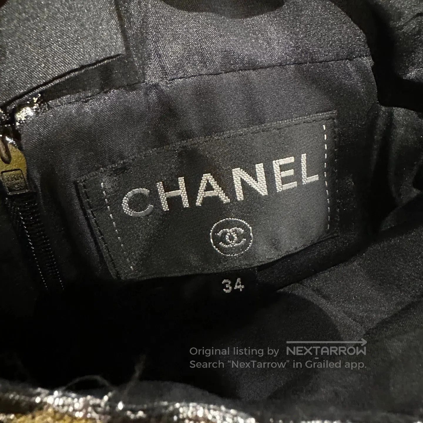 Chanel Chanel Tweed Checkered Skirt 34. Size 33" - 3 Thumbnail