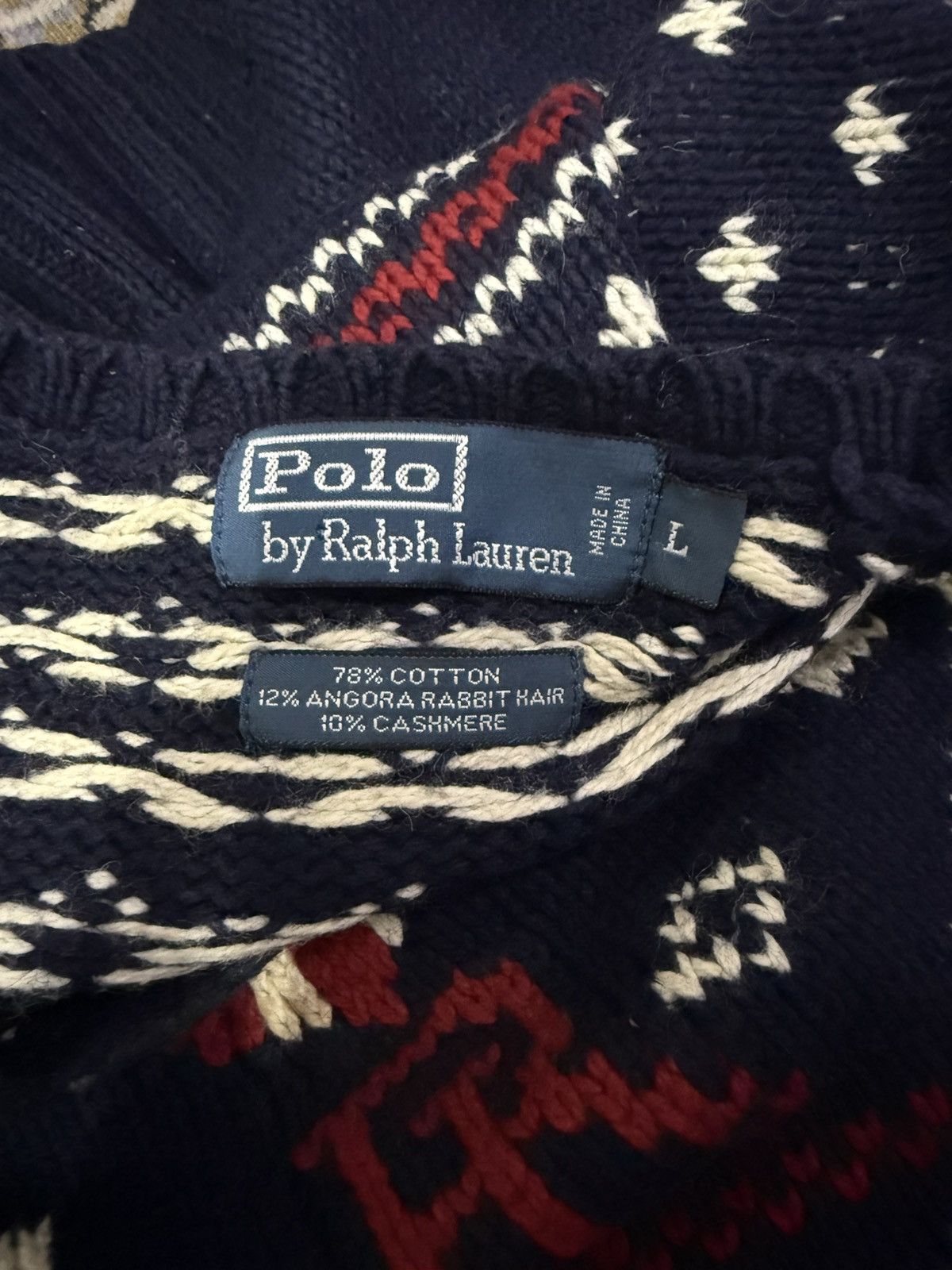 Polo Ralph Lauren Vintage 90s Polo Ralph Lauren Reindeer Jacquard sweater Size US L / EU 52-54 / 3 - 5 Thumbnail
