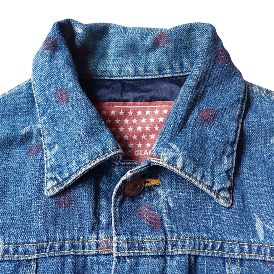 Hysteric Glamour Hysteric Glamour Cherry Print Denim Jacket Cinch Back Size S / US 4 / IT 40 - 4 Thumbnail