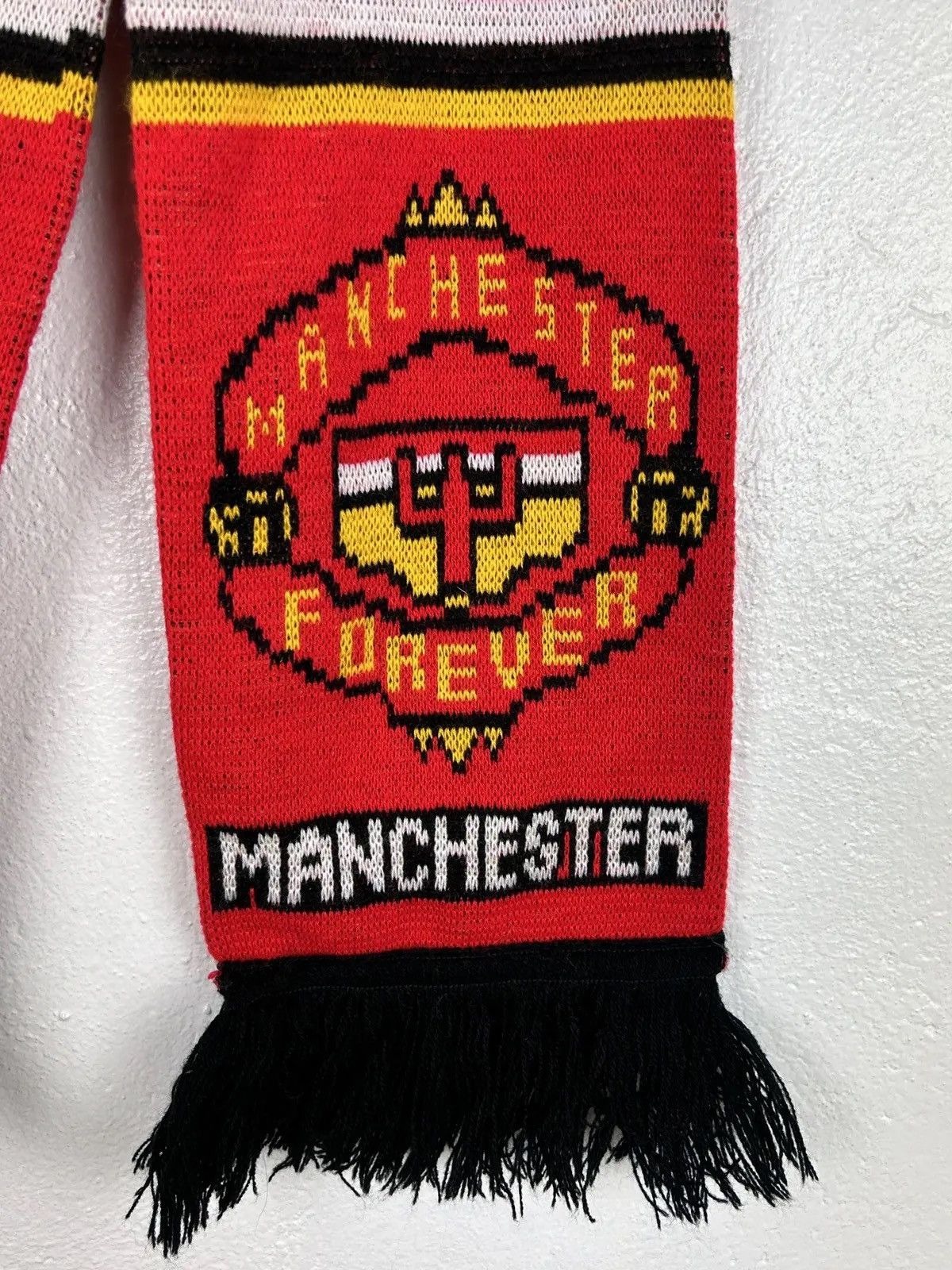Vintage Vintage Manchester United Come On You Reds Fanwear Scarf Size ONE SIZE - 2 Thumbnail