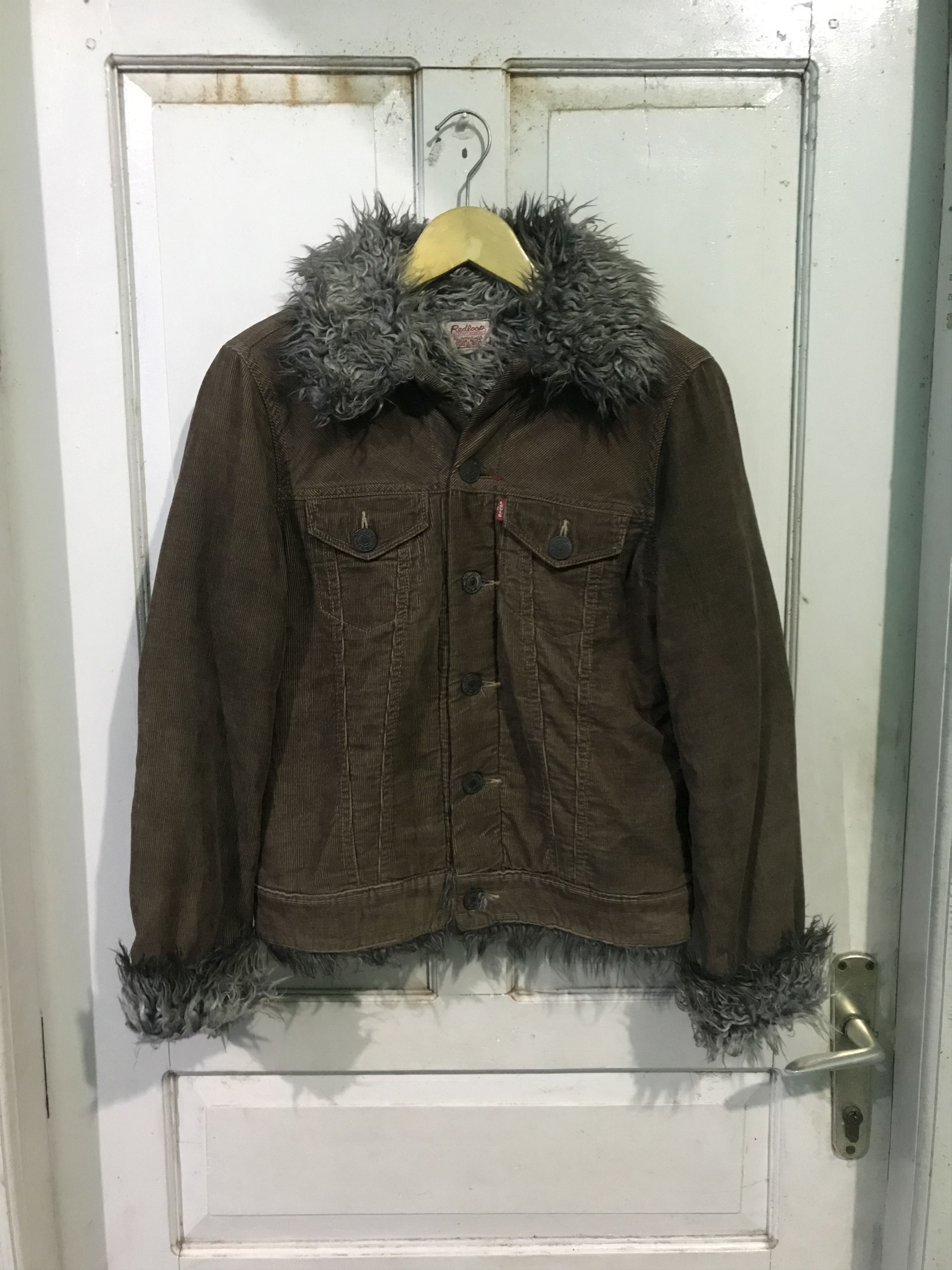 Levi's Vintage Clothing 90s Levi’s redloop fur trucker corduroy vkei style jacket Size US M / EU 48-50 / 2 - 3 Thumbnail