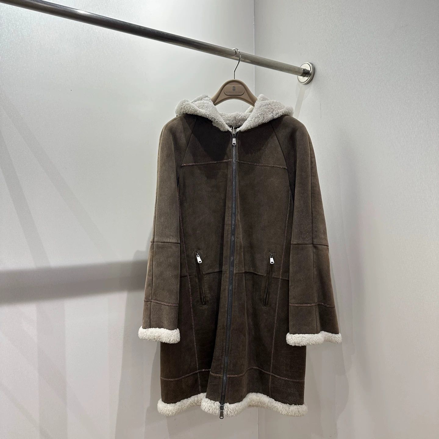 Brunello Cucinelli Sheepskin Shearling Coat 38
