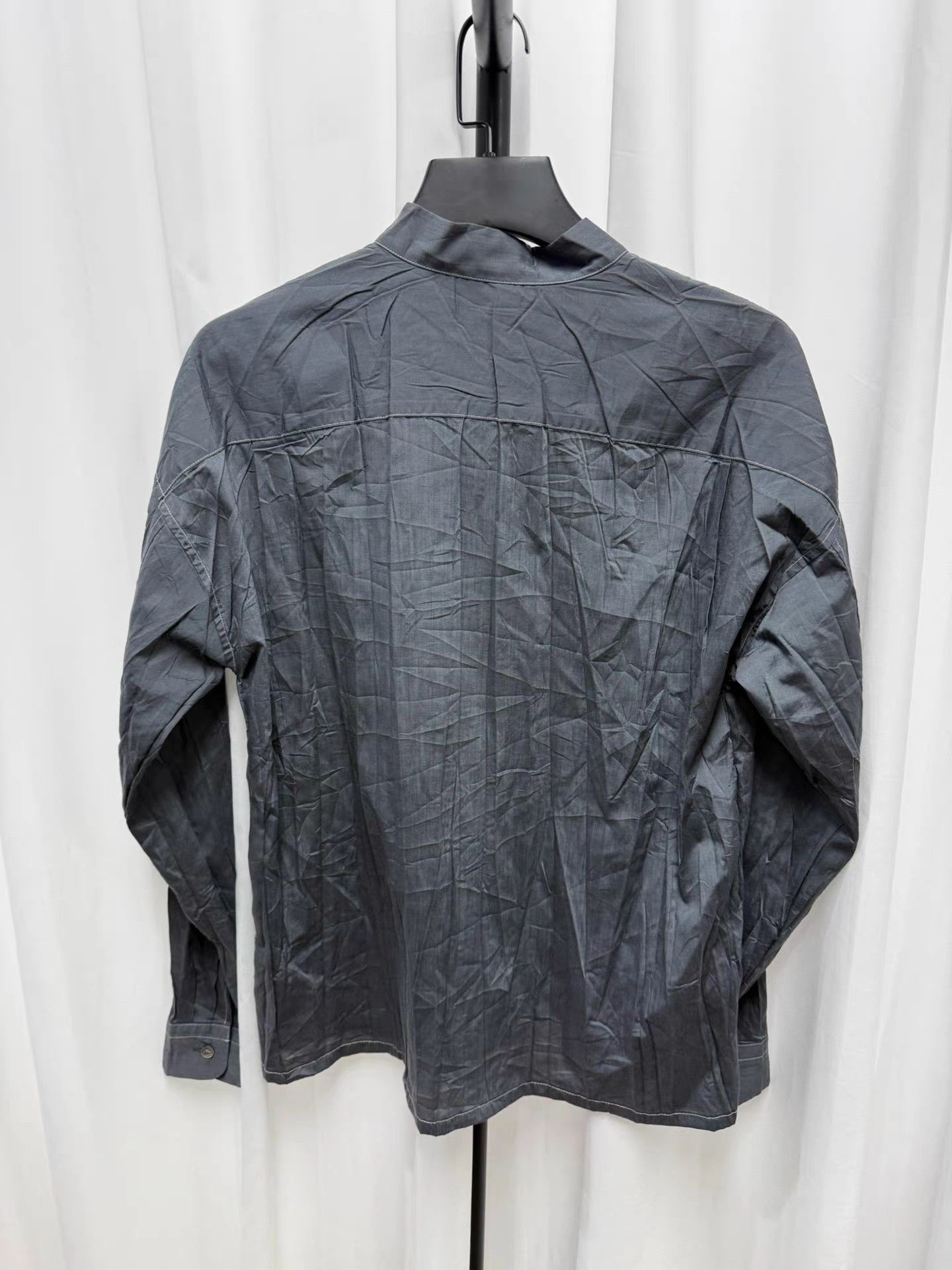 Issey Miyake Issey miyake Striped Pleated Stand Collar Shirt K20 Size US L / EU 52-54 / 3 - 6 Thumbnail