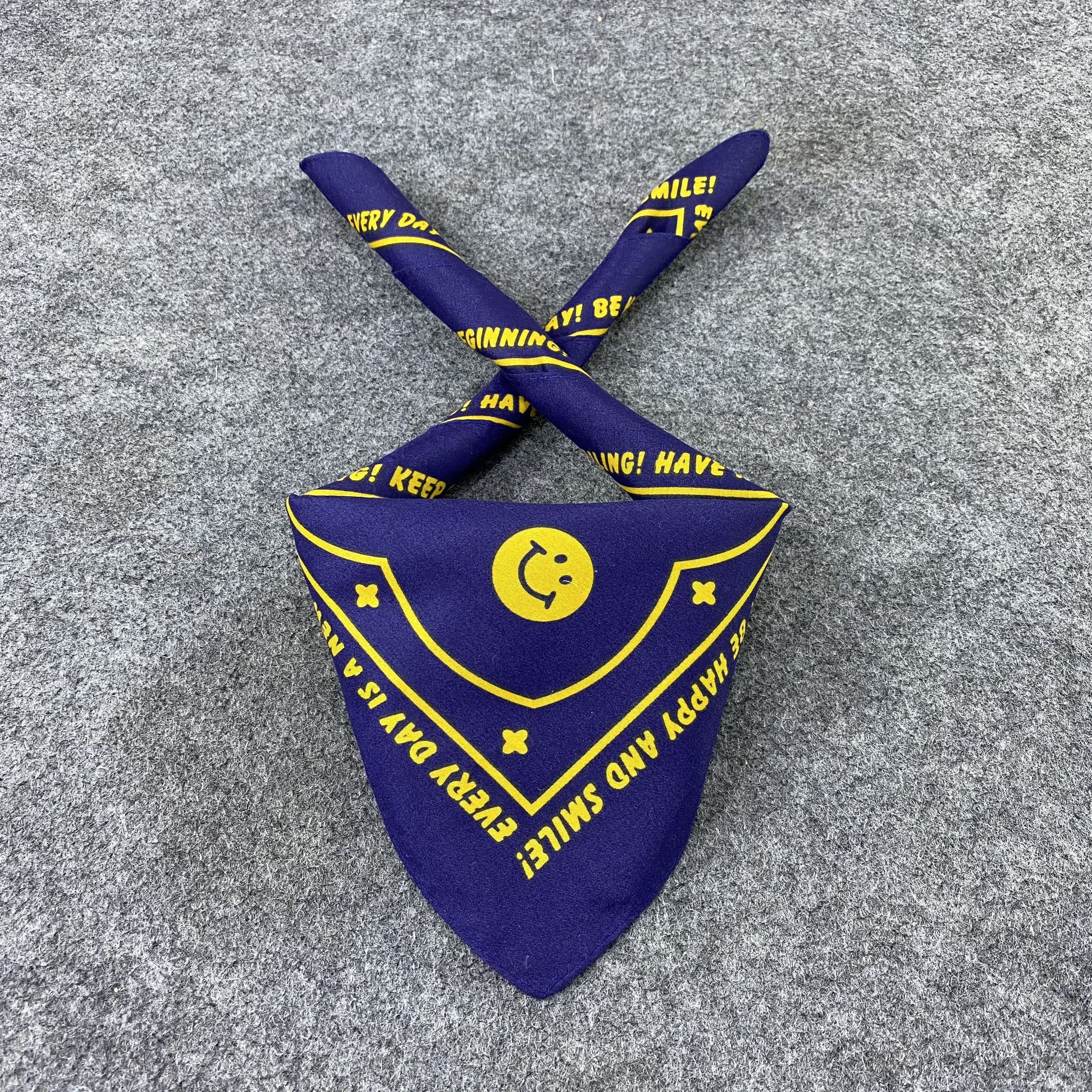 Japanese Brand Smile Face Monogram Handkerchief /Bandana /Neckerchief-B1392 Size ONE SIZE - 2 Thumbnail