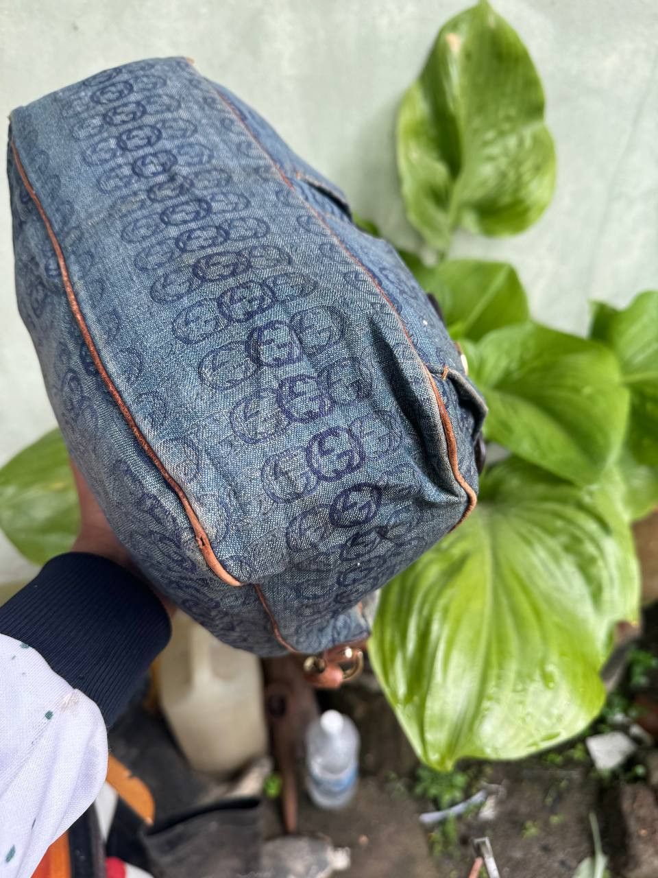 Gucci × Vintage Authentic Gucci Gg Denim blue Size ONE SIZE - 13 Thumbnail