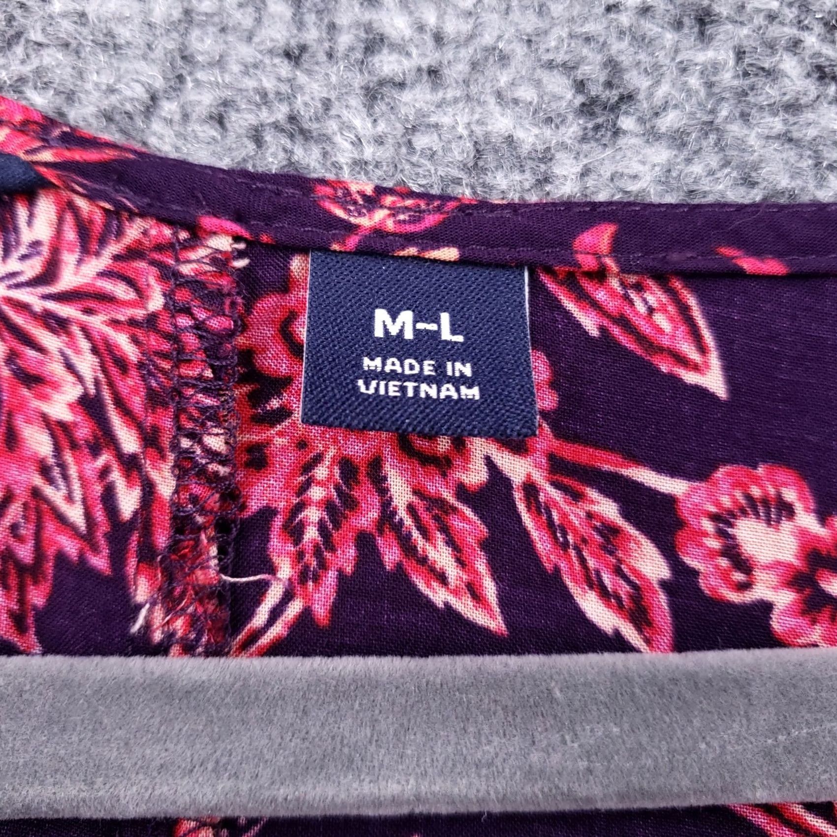 Lands' End Lands End Cover Up Women Medium Purple Floral Short Sleeve Swimwear Size 32" / US 10 / IT 46 - 6 Thumbnail