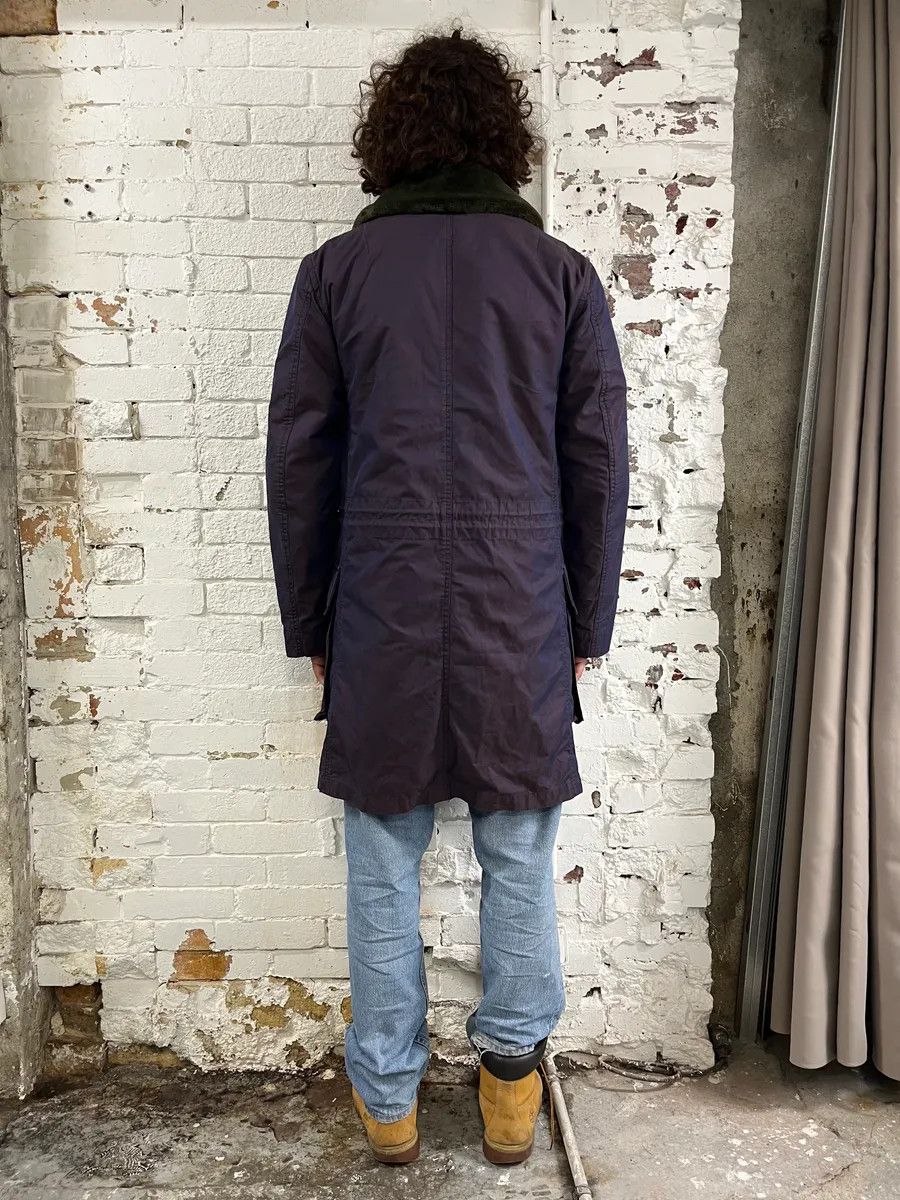 Marc Jacobs 2000s Marc Jacobs Fur Collar Purple Long Cargo Coat Size US M / EU 48-50 / 2 - 3 Thumbnail