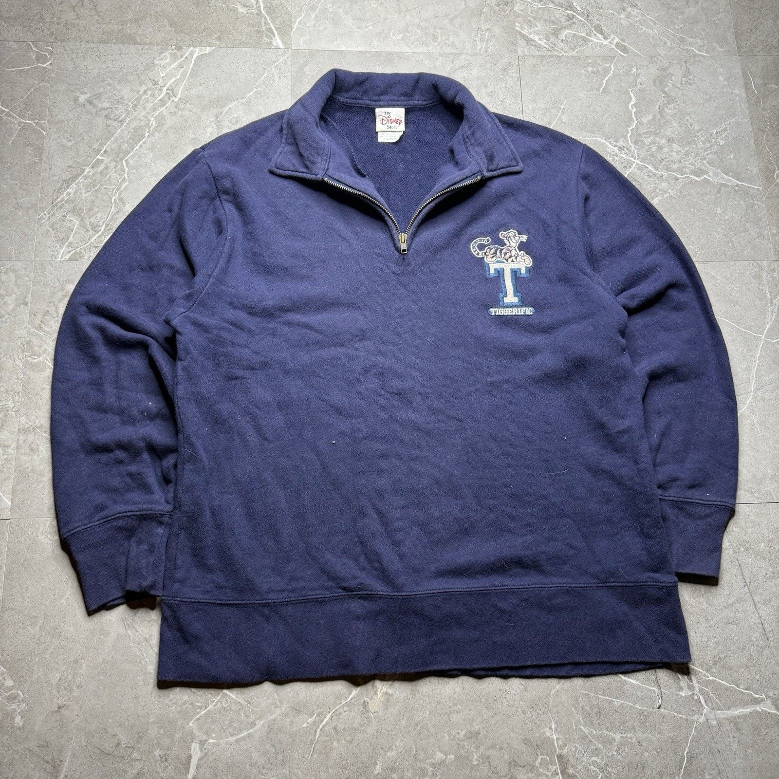 Disney Vintage Disney Store Tigger 1/4 Zip Navy Sweatshirt Medium Size US M / EU 48-50 / 2 - 2 Thumbnail