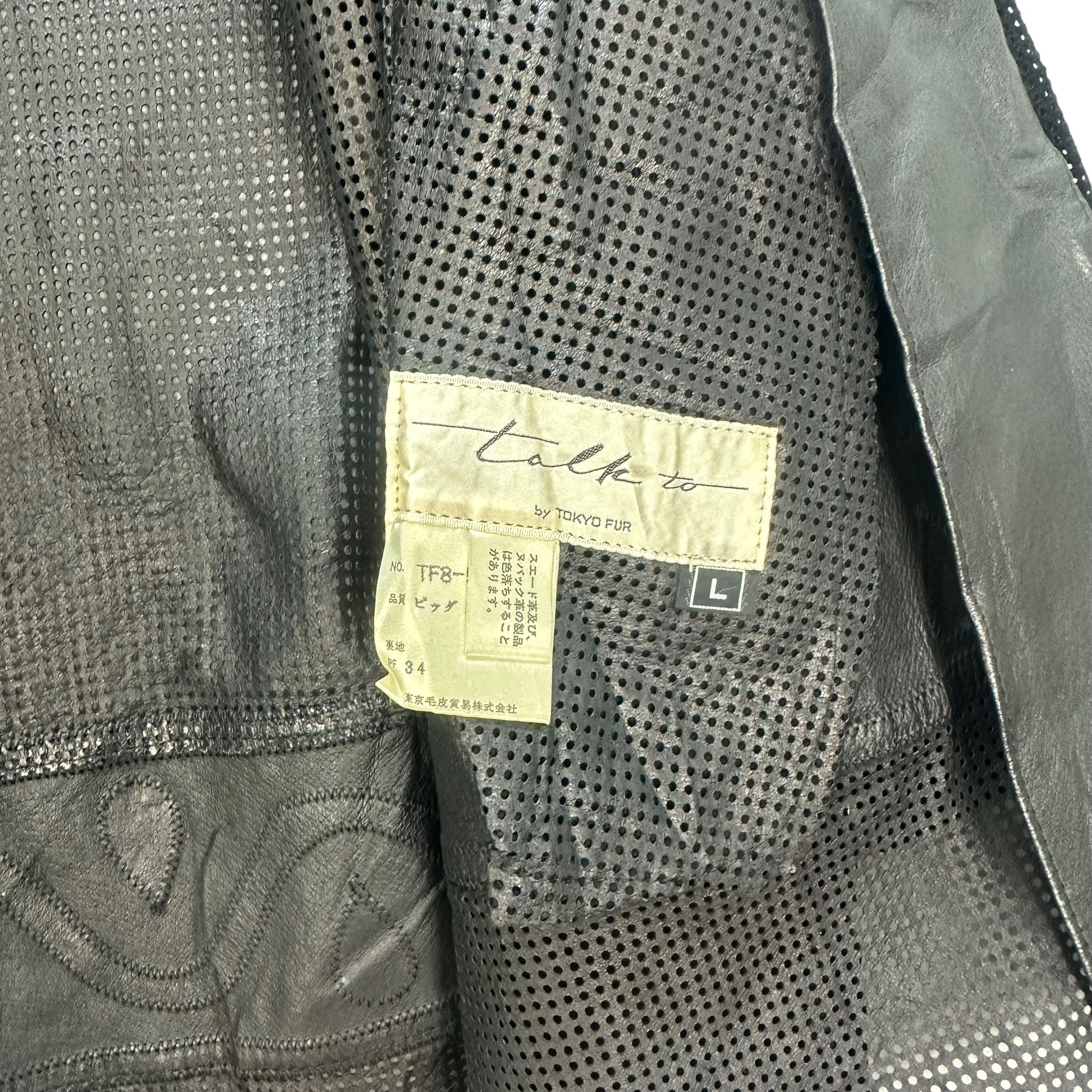 Japanese Brand TALK TO BY TOKYO FUR FULLY MESH LEATHER JACKET #7864-185 Size L / US 10 / IT 46 - 7 Thumbnail