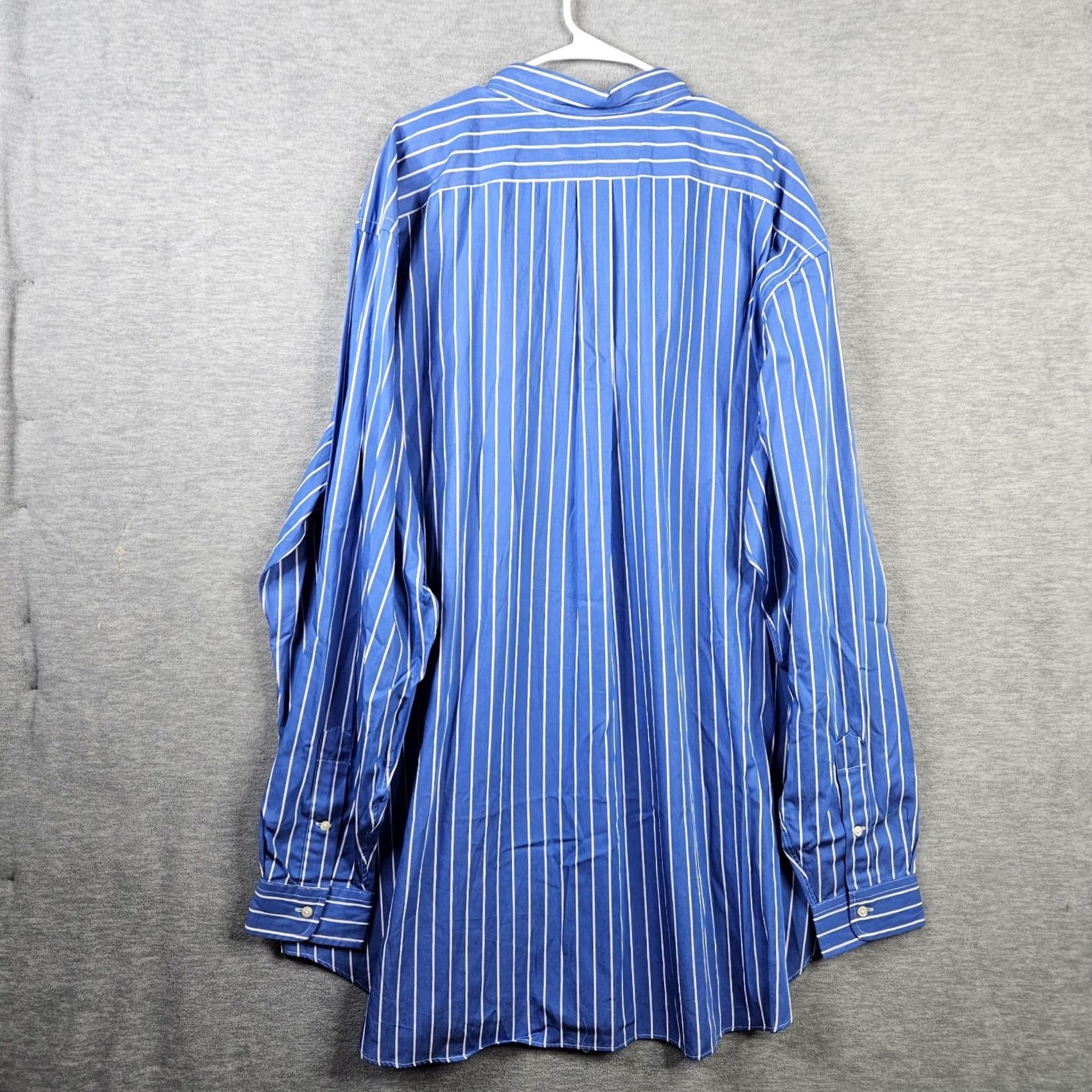 Ralph Lauren Ralph Lauren Shirt Mens 4XL Custom Fit Oxford Striped Button Down Logo Blue New Size US XXL / EU 58 / 5 - 2 Thumbnail