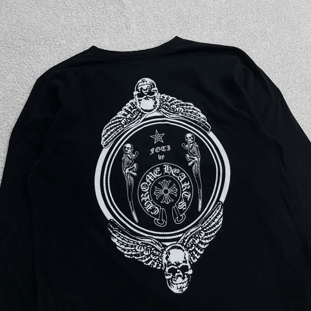 Chrome Hearts Foti Skull Mahalia Longsleeve Tee / Blk Size US M / EU 48-50 / 2 - 3 Thumbnail
