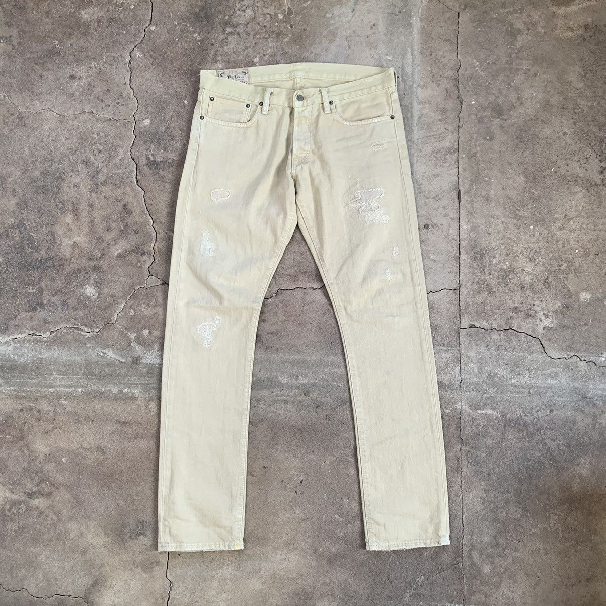 Ralph Lauren Polo RL S American distressed Selvedge Denim Jeans Size US 33 - 2 Thumbnail