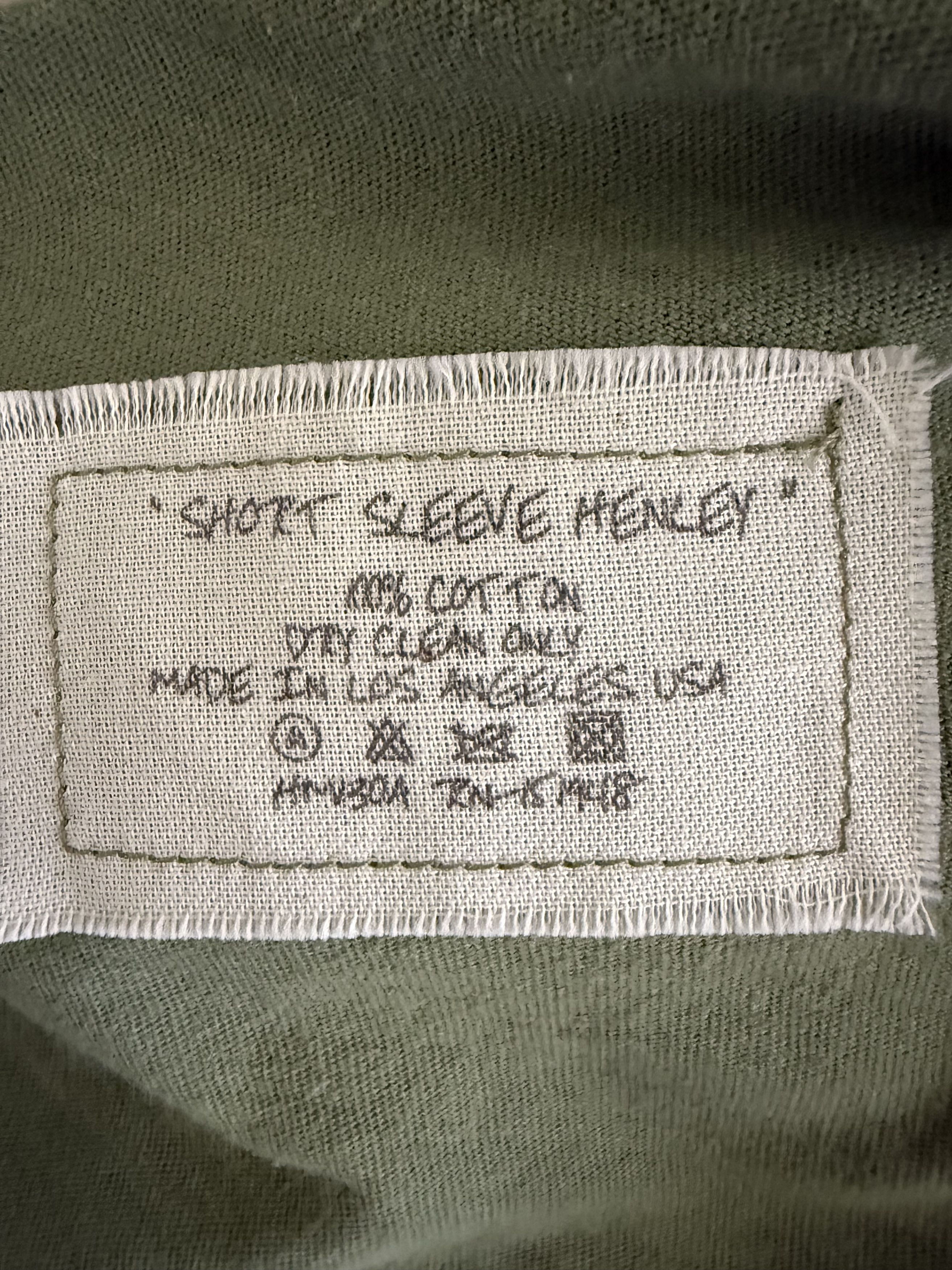 Greg Lauren Ls Henley Faded Army Size US XL / EU 56 / 4 - 8 Thumbnail