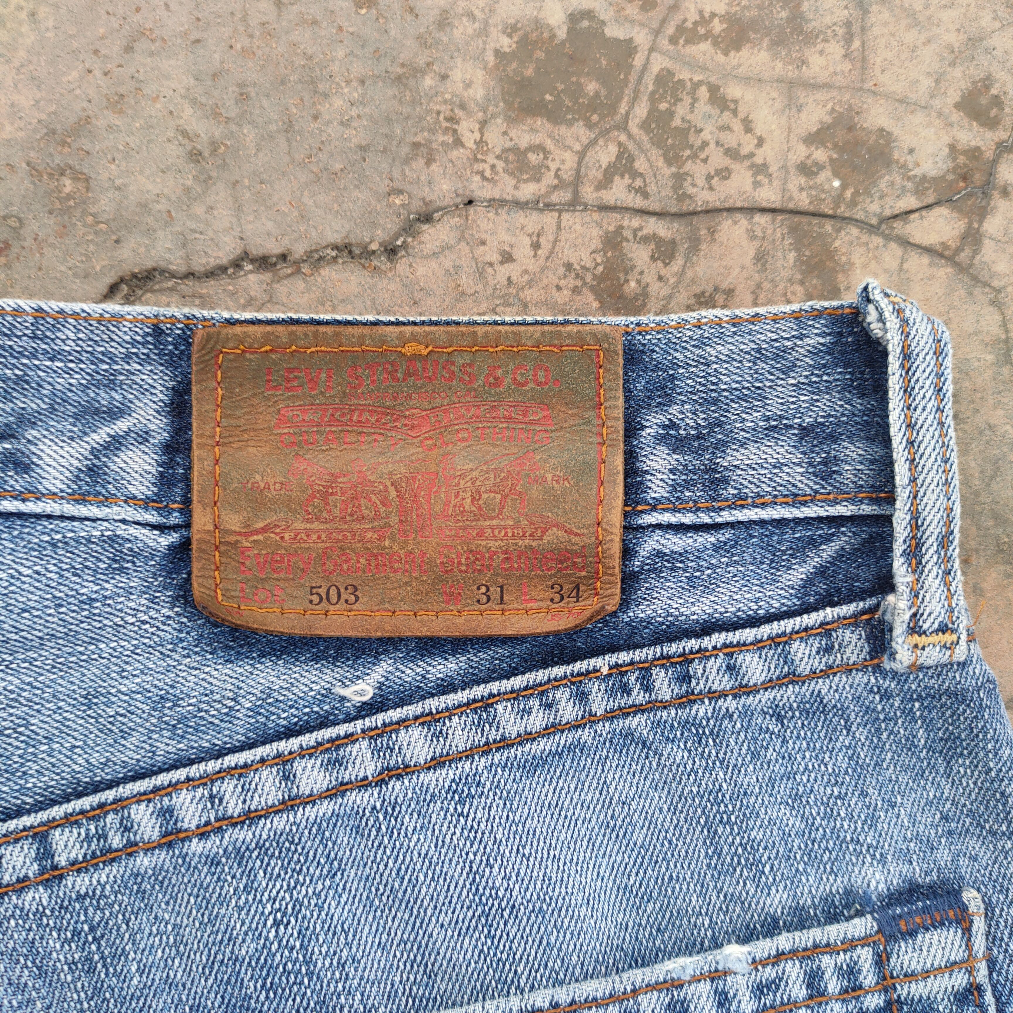 Levi's Vintage Clothing W32 VINTAGE LEVI'S 503 RIPPED FADED JEANS DENIM PANTS Size US 32 / EU 48 - 13 Thumbnail